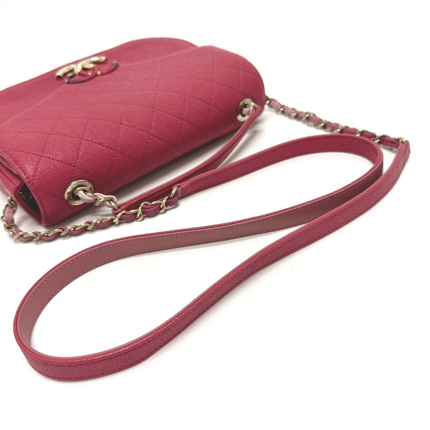 Chanel Chanel 19 Shoulder Bag Pink Caviar Leather