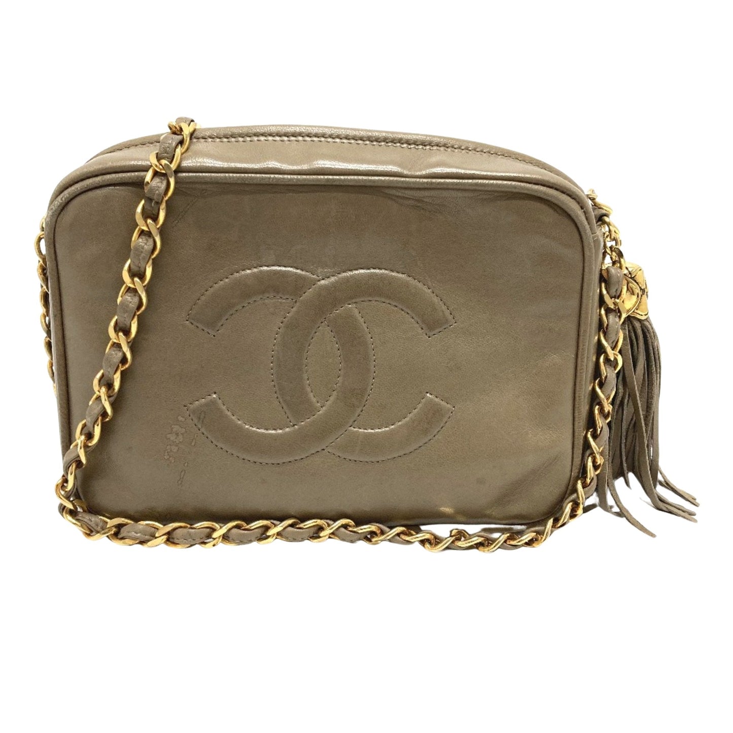 Chanel Vintage Camera Bag Beige Lambskin