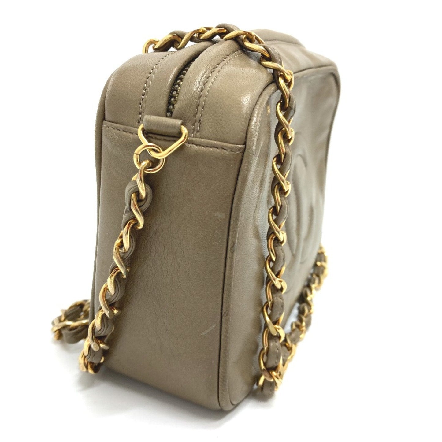 Chanel Vintage Camera Bag Beige Lambskin