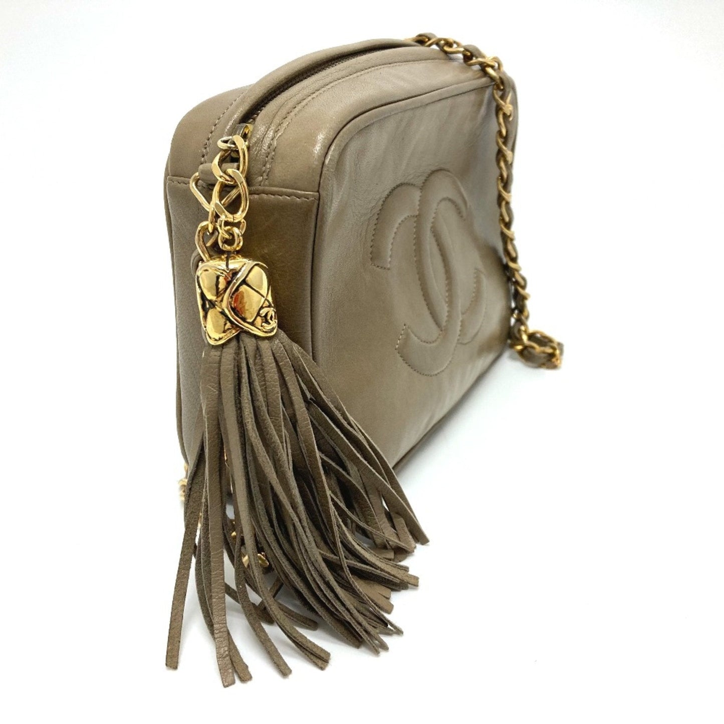 Chanel Vintage Camera Bag Beige Lambskin