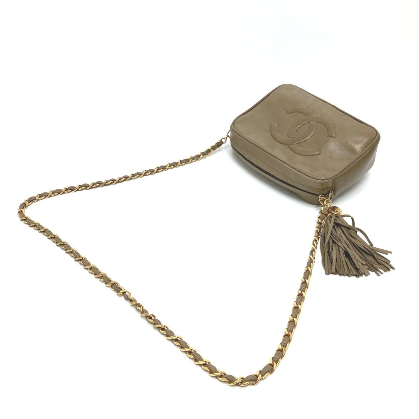 Chanel Vintage Camera Bag Beige Lambskin