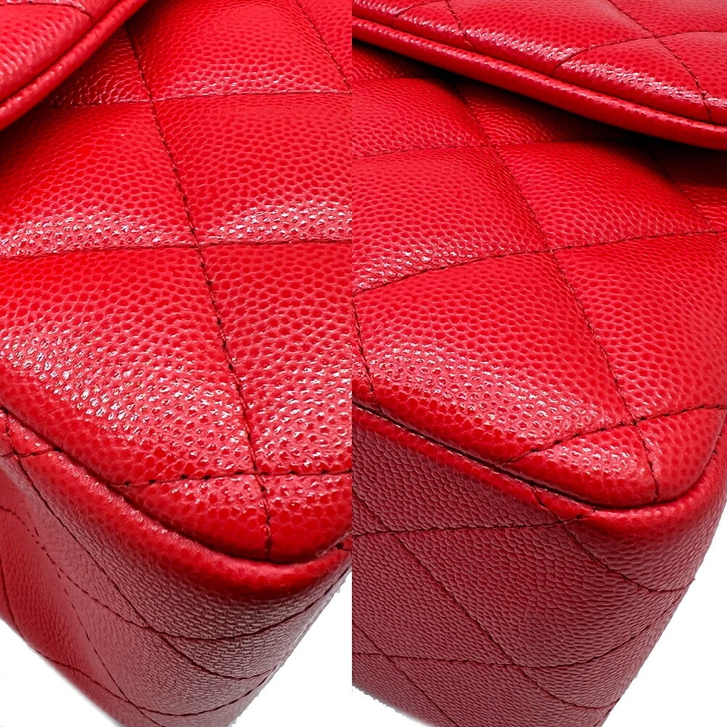 Chanel Classic Double Flap Caviar Leather Bag