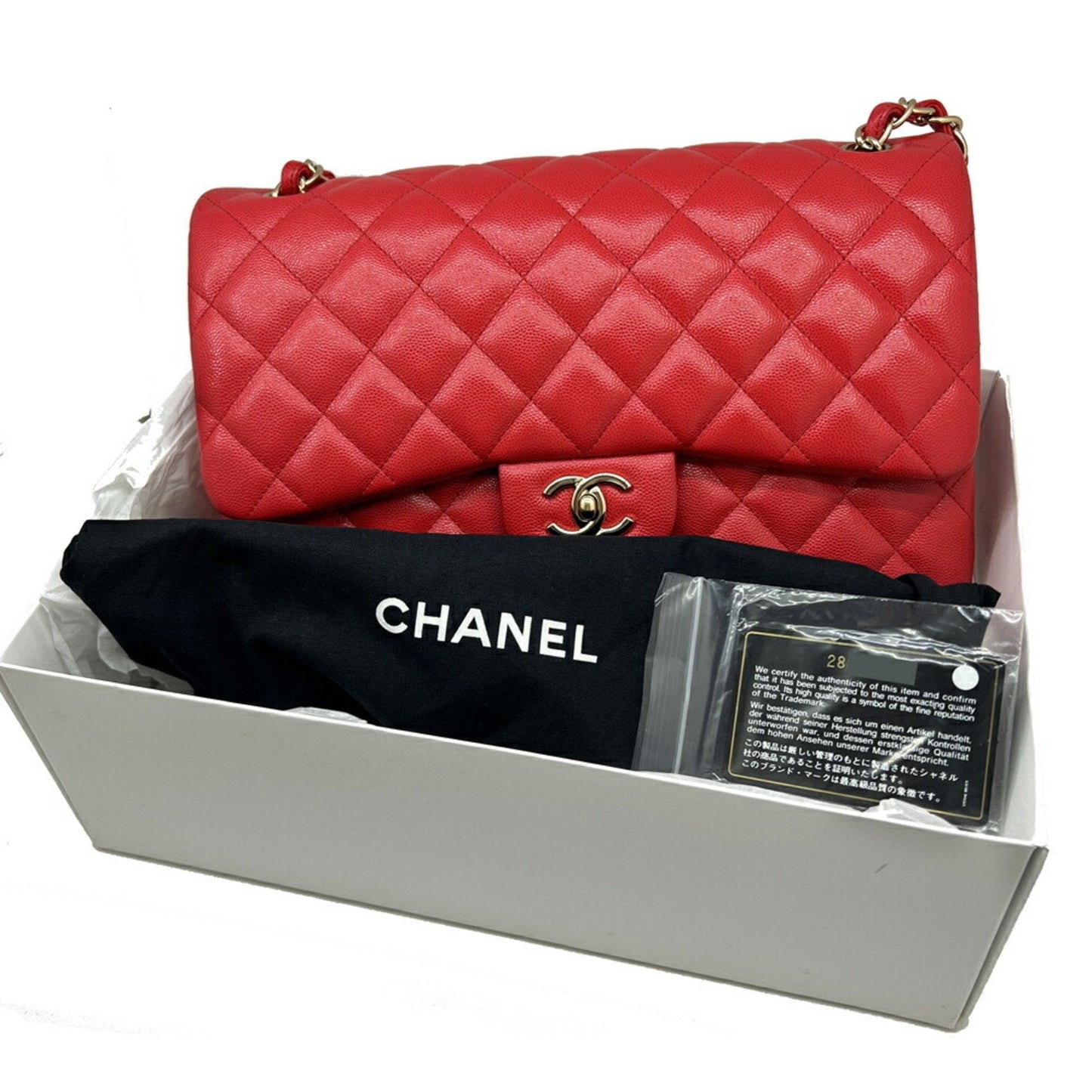 Chanel Classic Double Flap Caviar Leather Bag