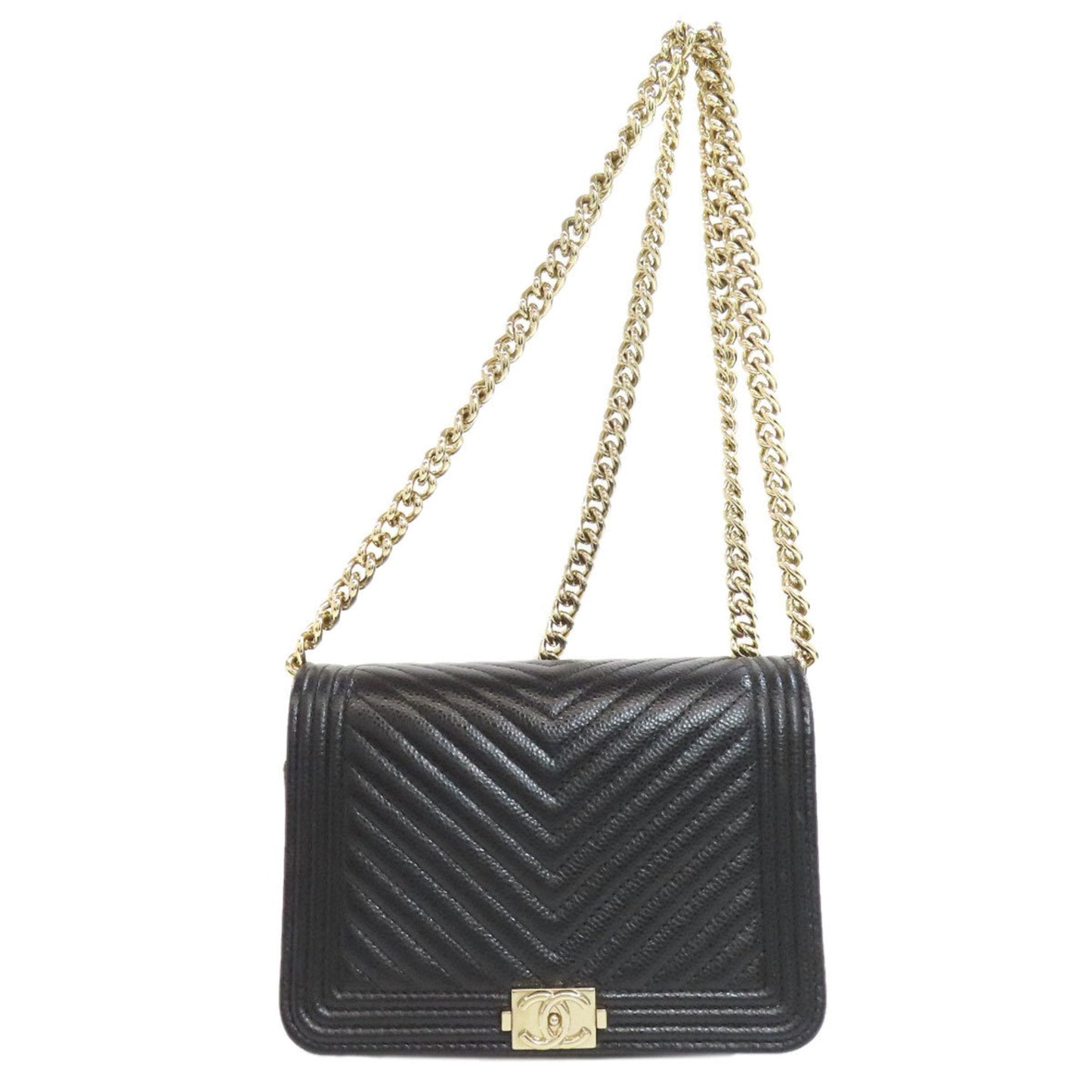 Chanel Boy Chanel Chevron Quilted Lambskin Bag