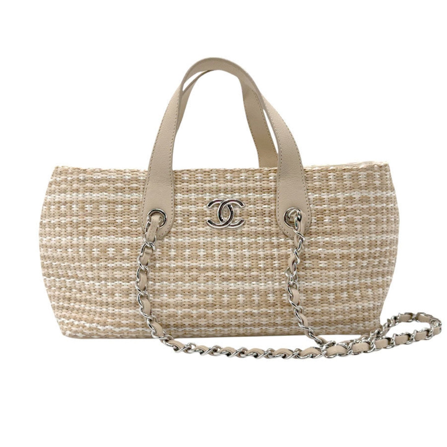 Chanel Raffia Tote Bag Beige Summer Style