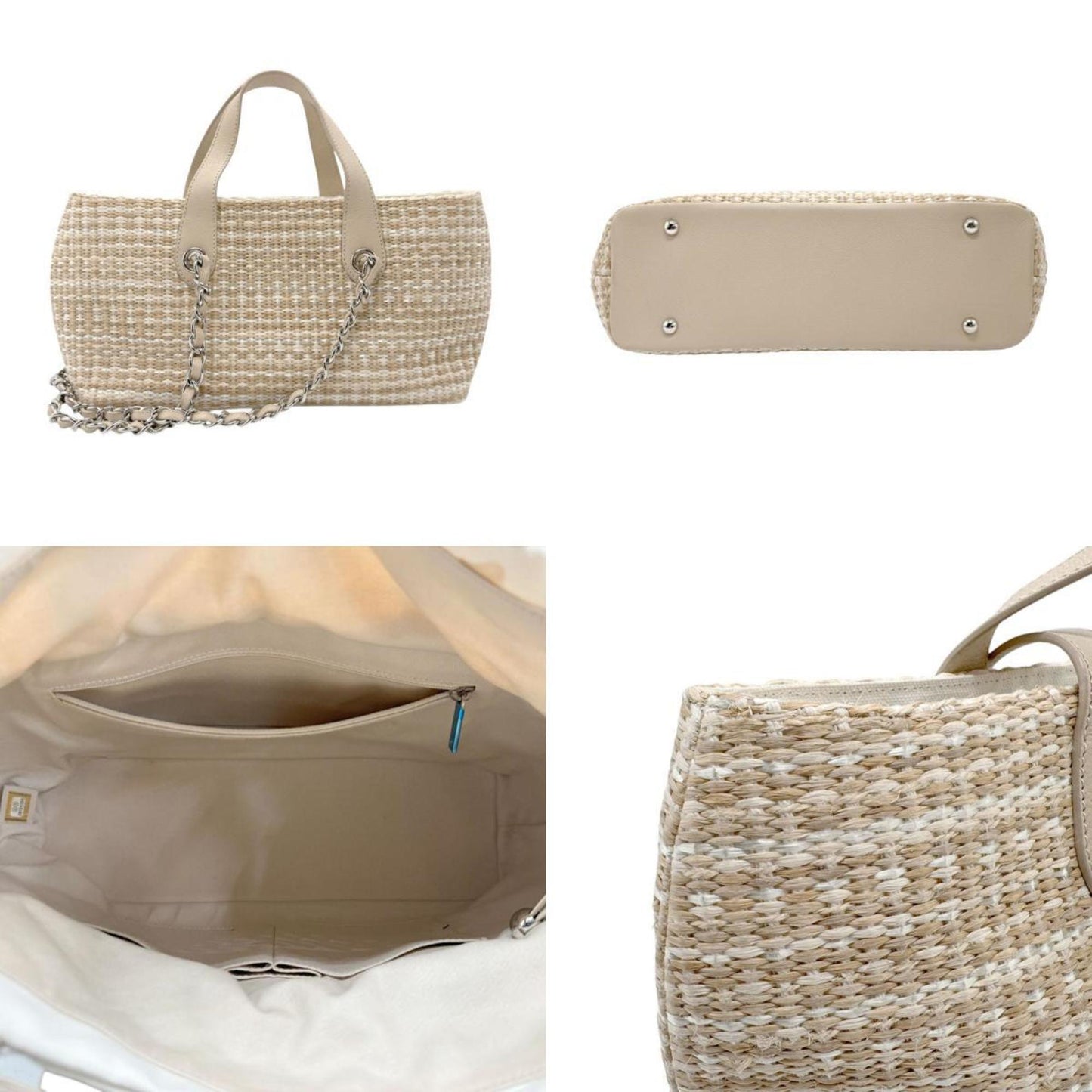 Chanel Raffia Tote Bag Beige Summer Style