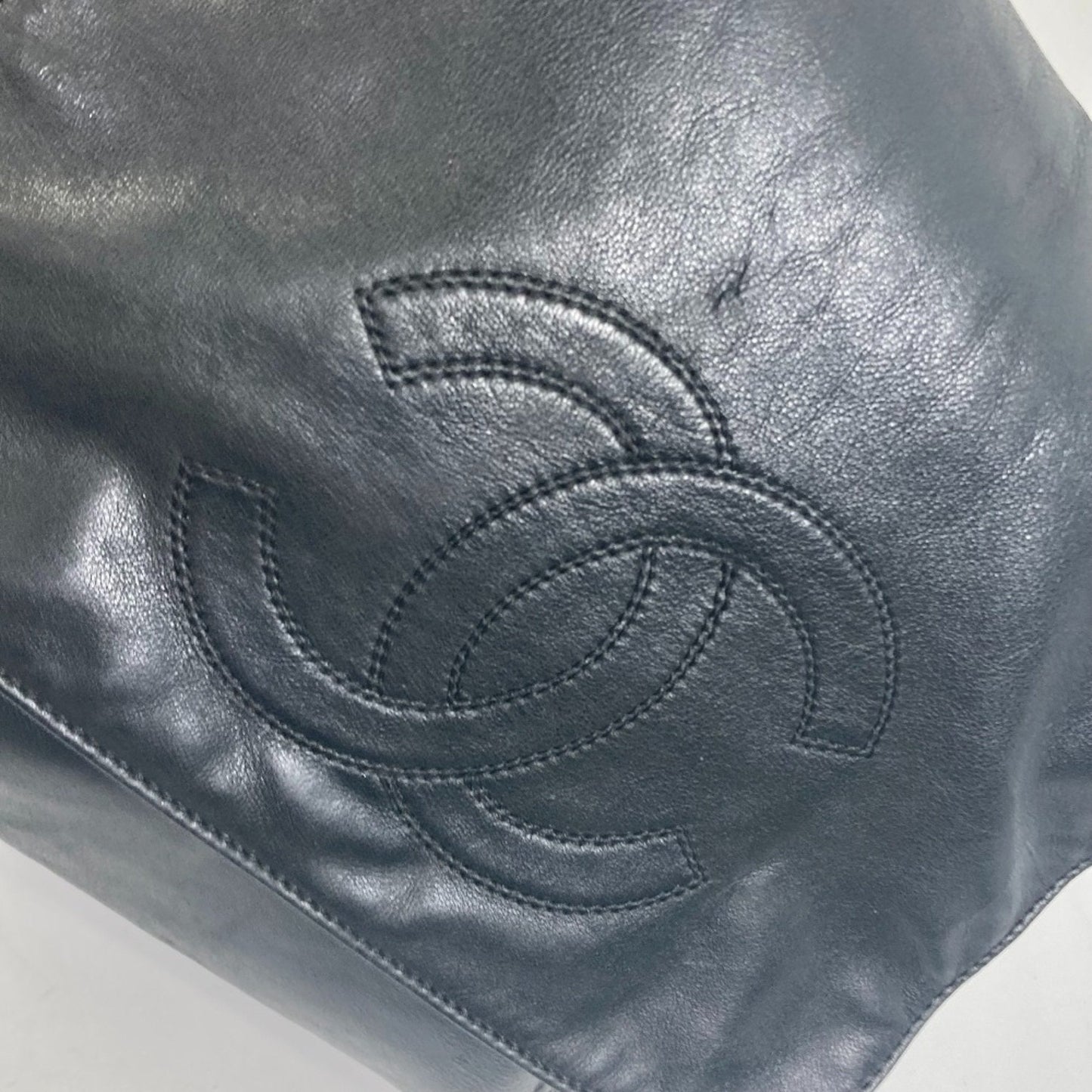 Chanel Vintage Leather Shoulder Bag Fringe Detail