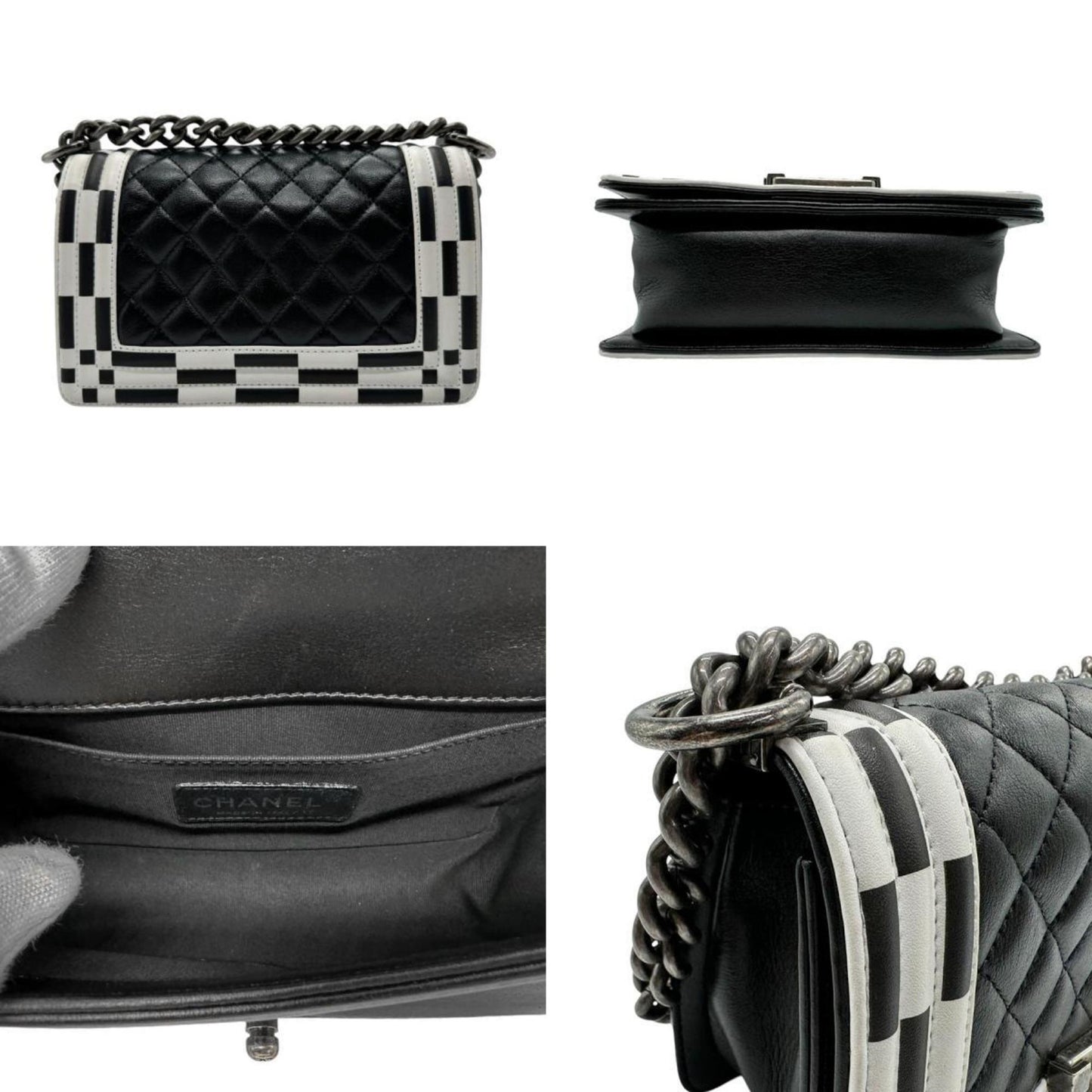 Chanel Boy Chanel Bag Checkerboard Style