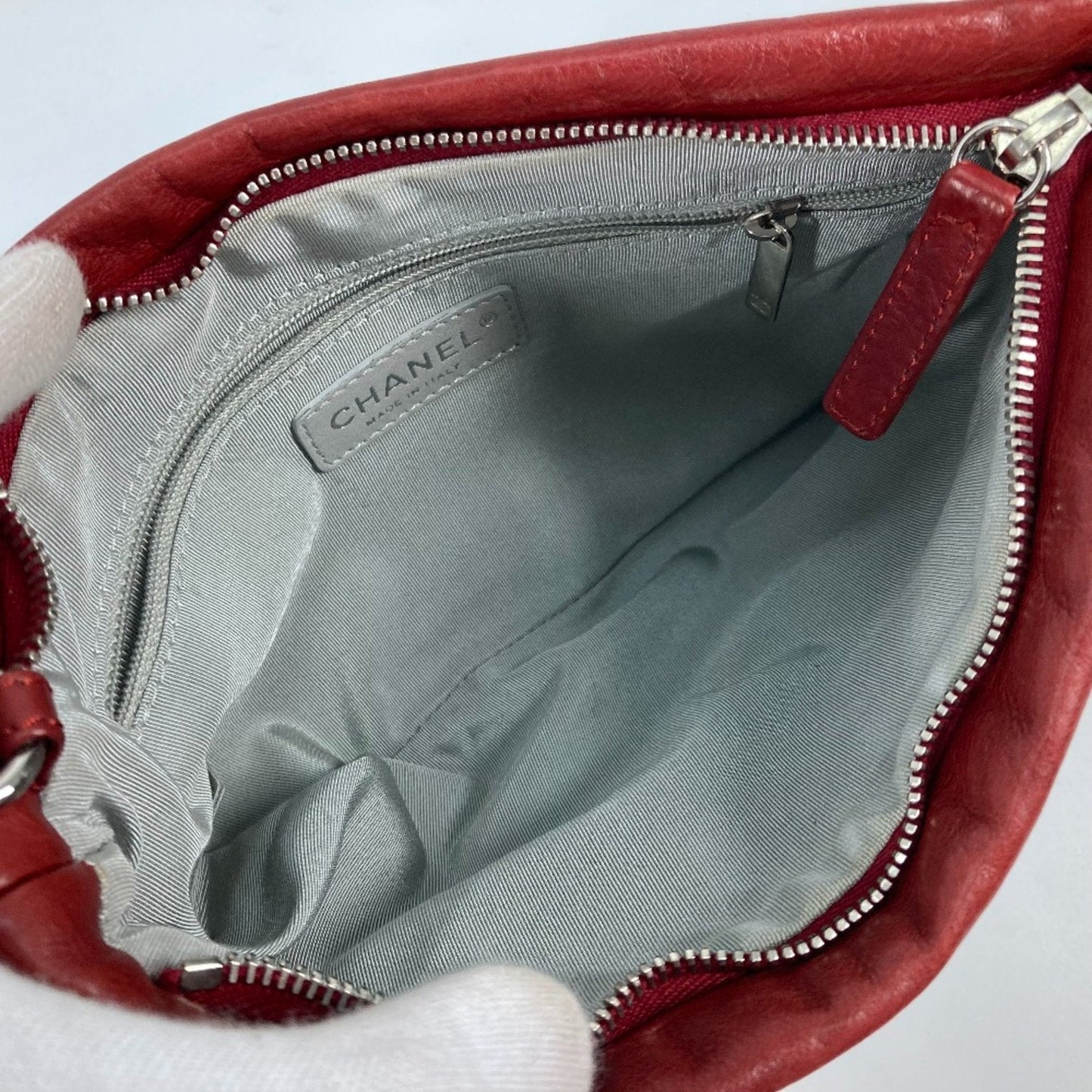 Chanel Classic Quilted Chain Bag  Red Leather