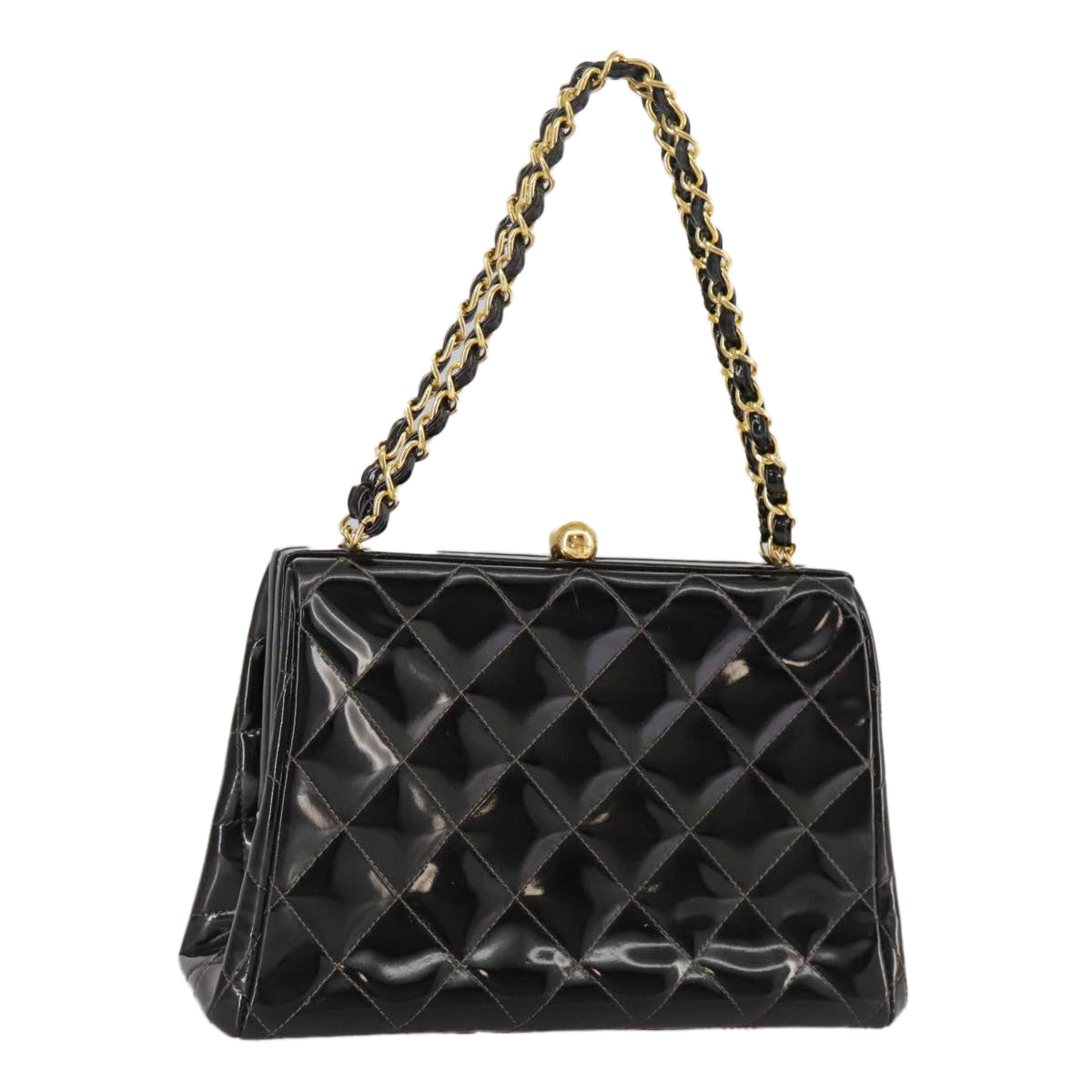Chanel Vintage Patent Leather Quilted Bag