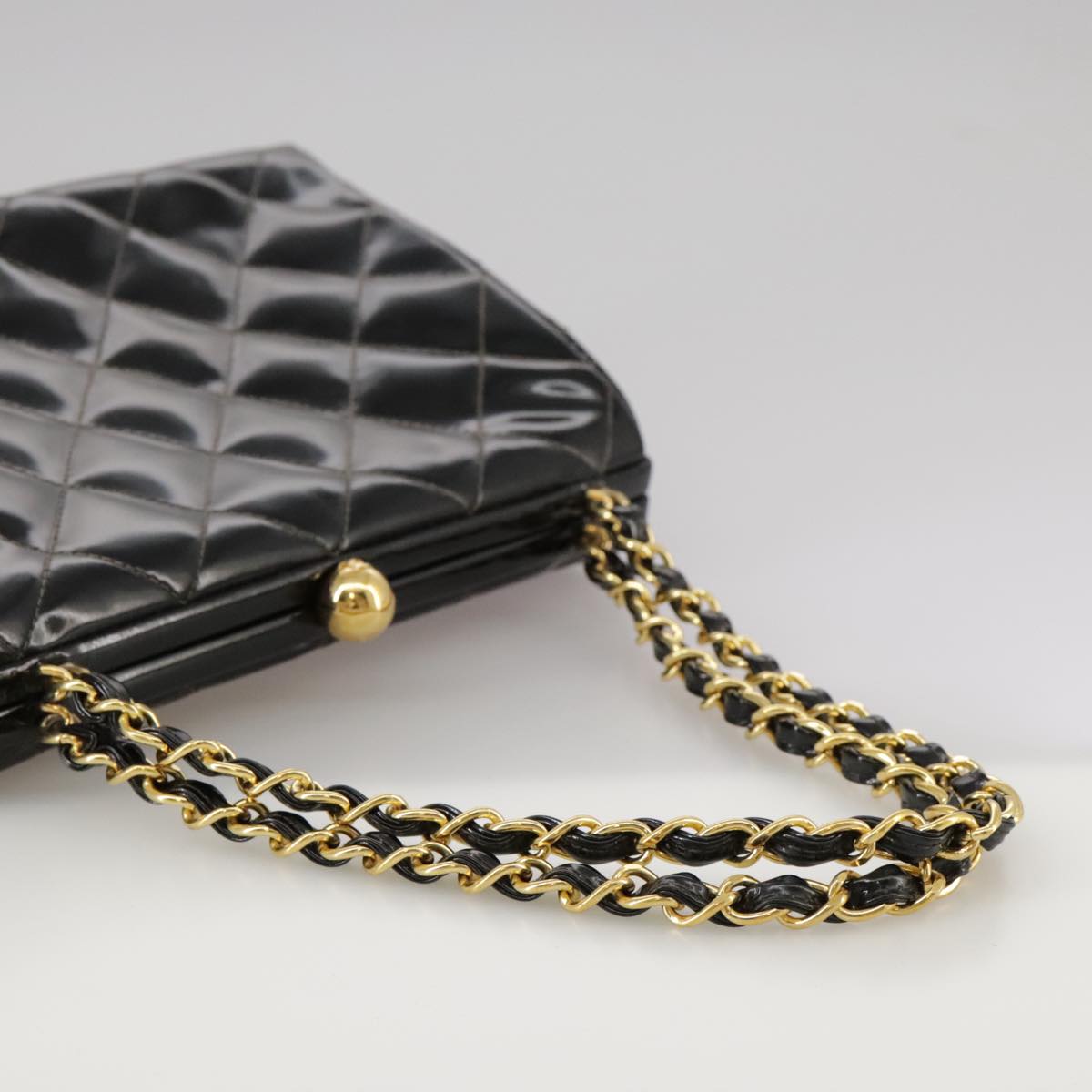 Chanel Vintage Patent Leather Quilted Bag