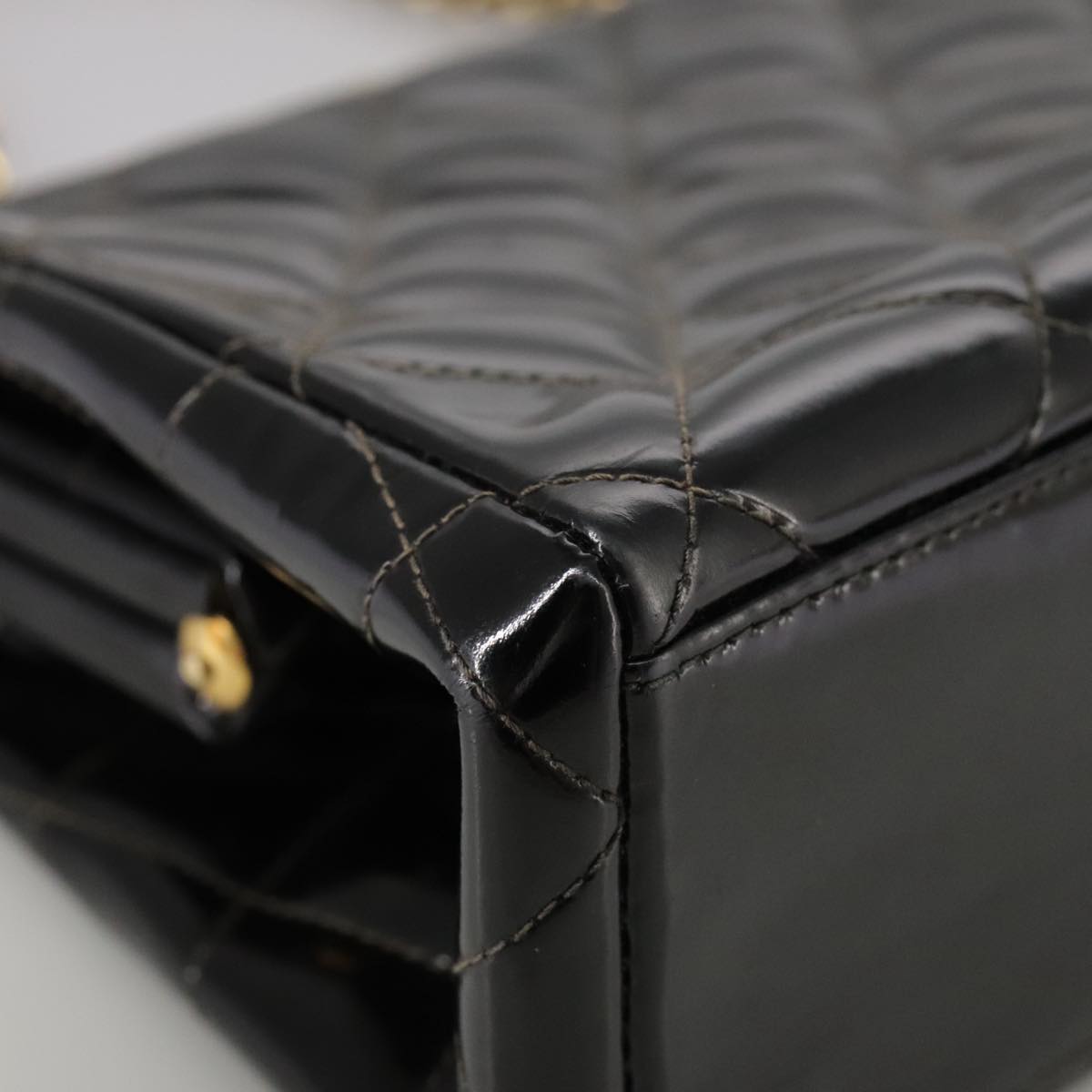 Chanel Vintage Patent Leather Quilted Bag