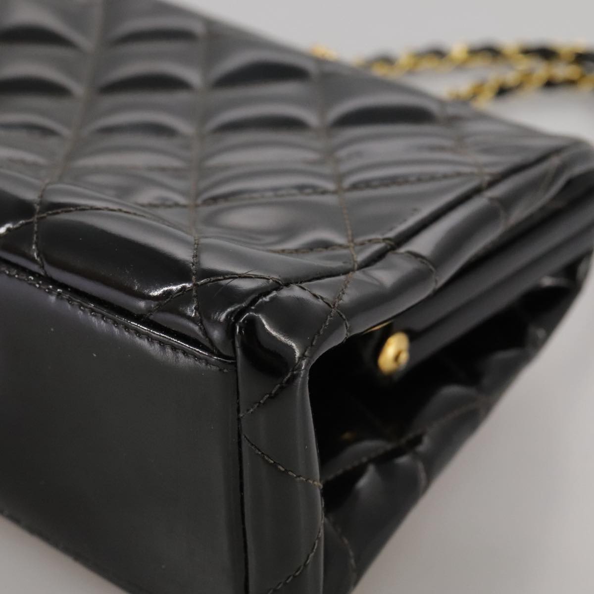 Chanel Vintage Patent Leather Quilted Bag