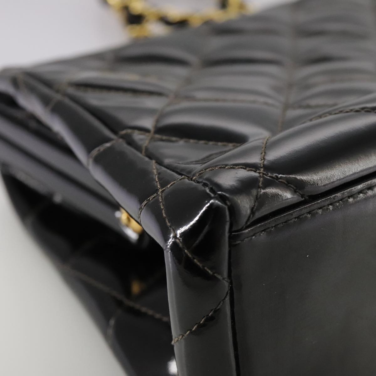 Chanel Vintage Patent Leather Quilted Bag