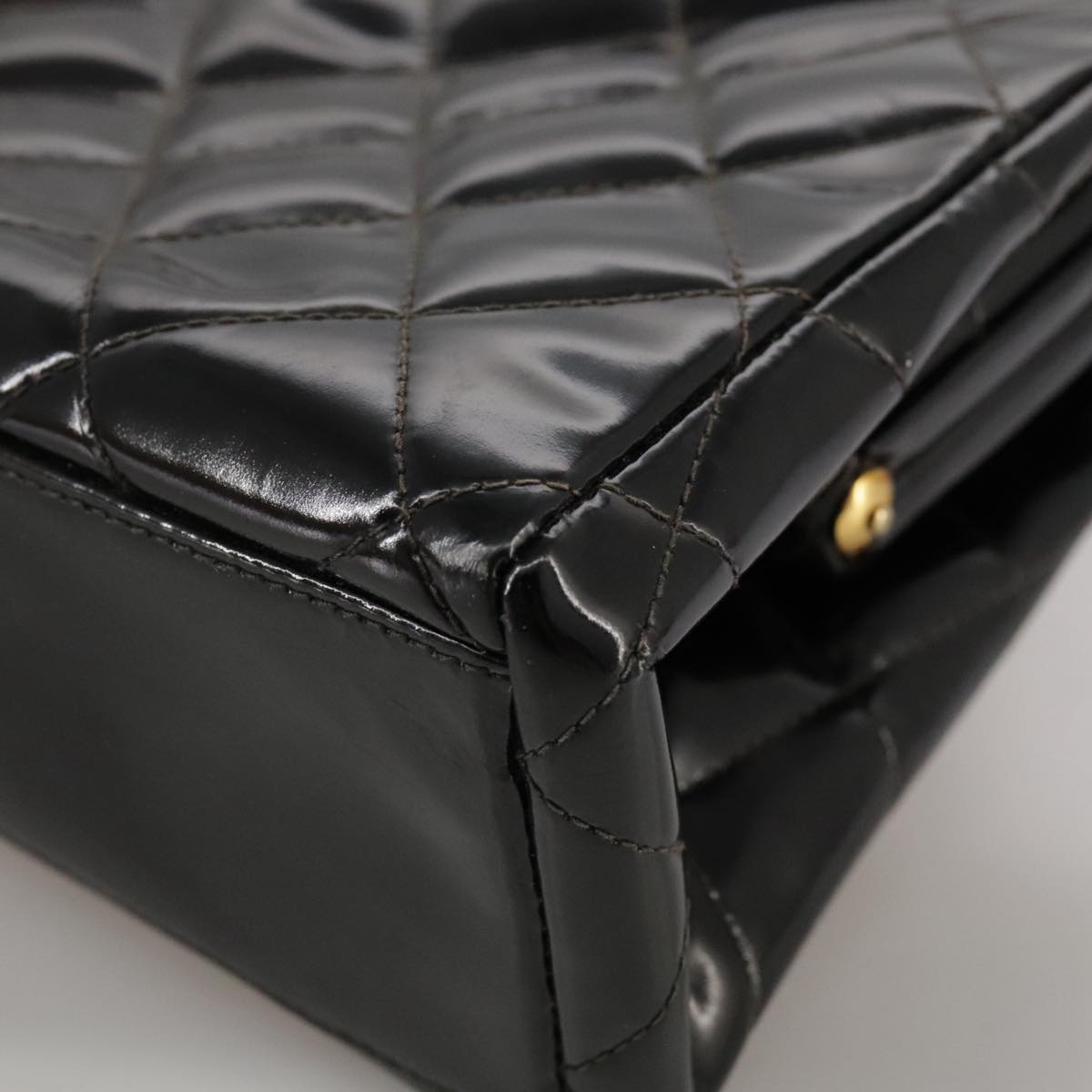 Chanel Vintage Patent Leather Quilted Bag