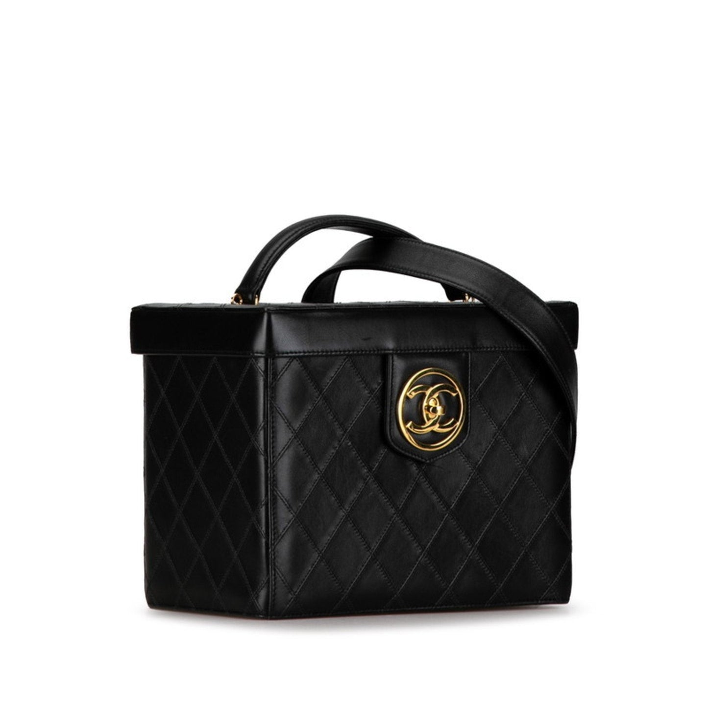 Chanel Vanity Case Quilted Leather Handbag