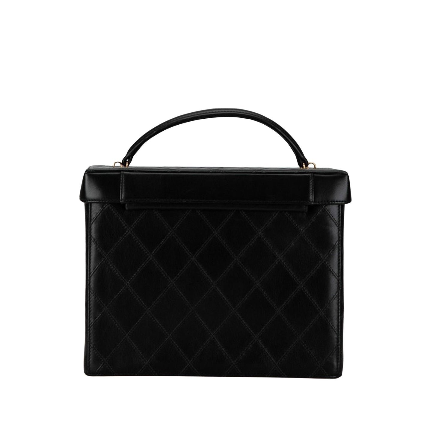 Chanel Vanity Case Quilted Leather Handbag