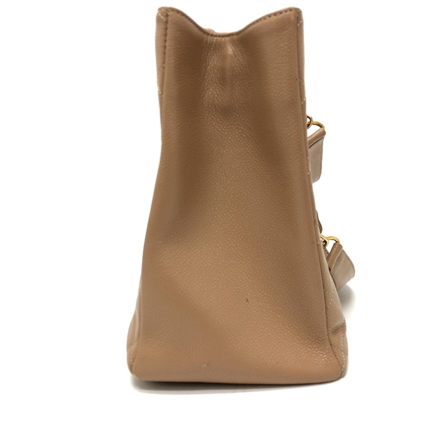Chanel Classic Jumbo Tote Bag Beige Quilted Leather