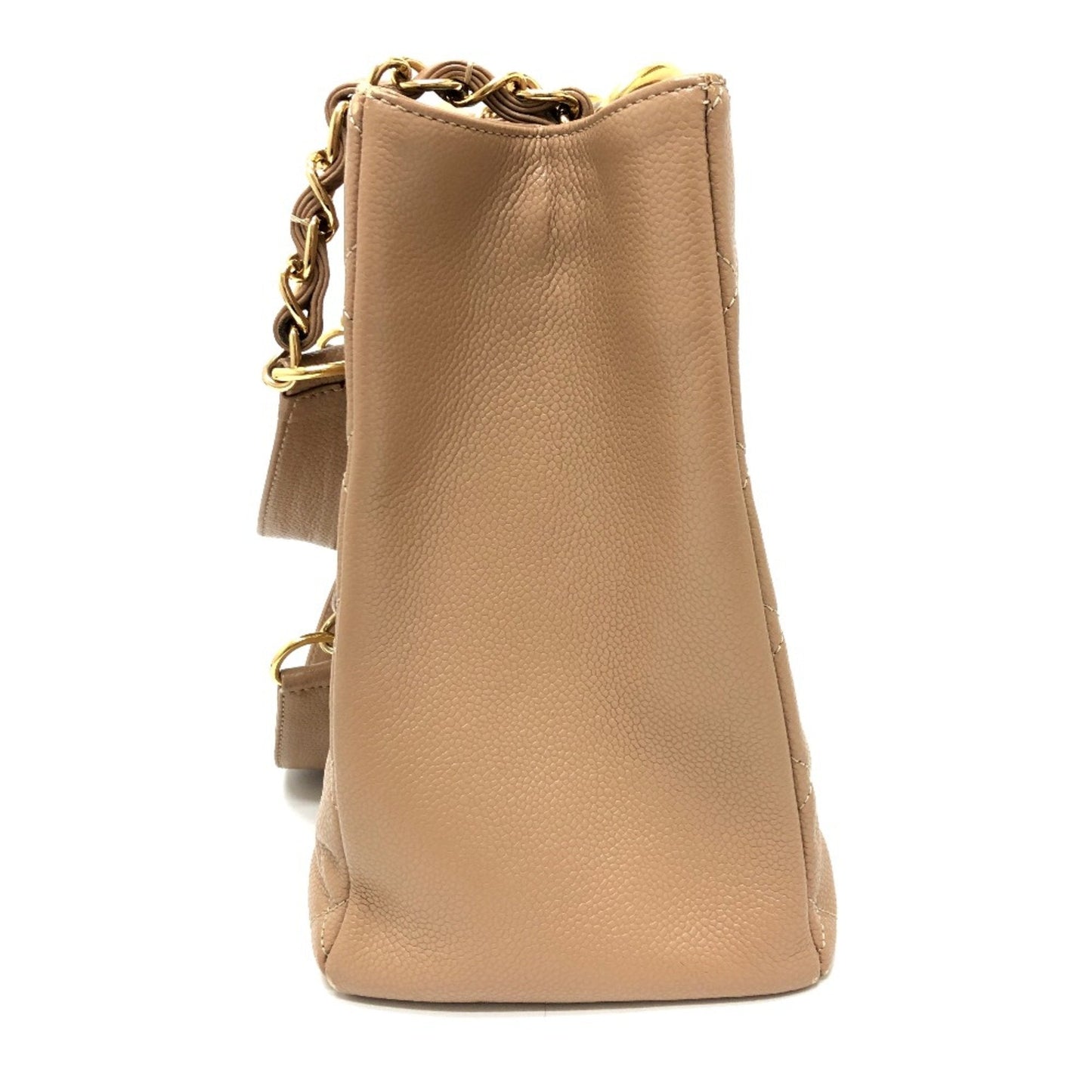 Chanel Classic Jumbo Tote Bag Beige Quilted Leather