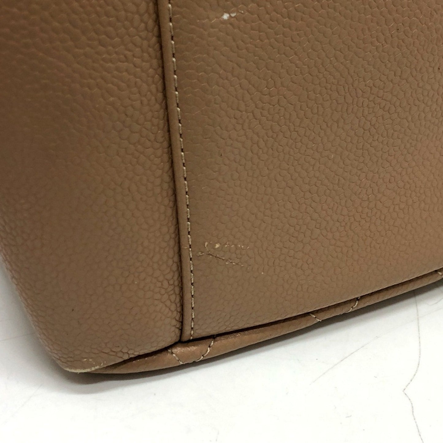 Chanel Classic Jumbo Tote Bag Beige Quilted Leather