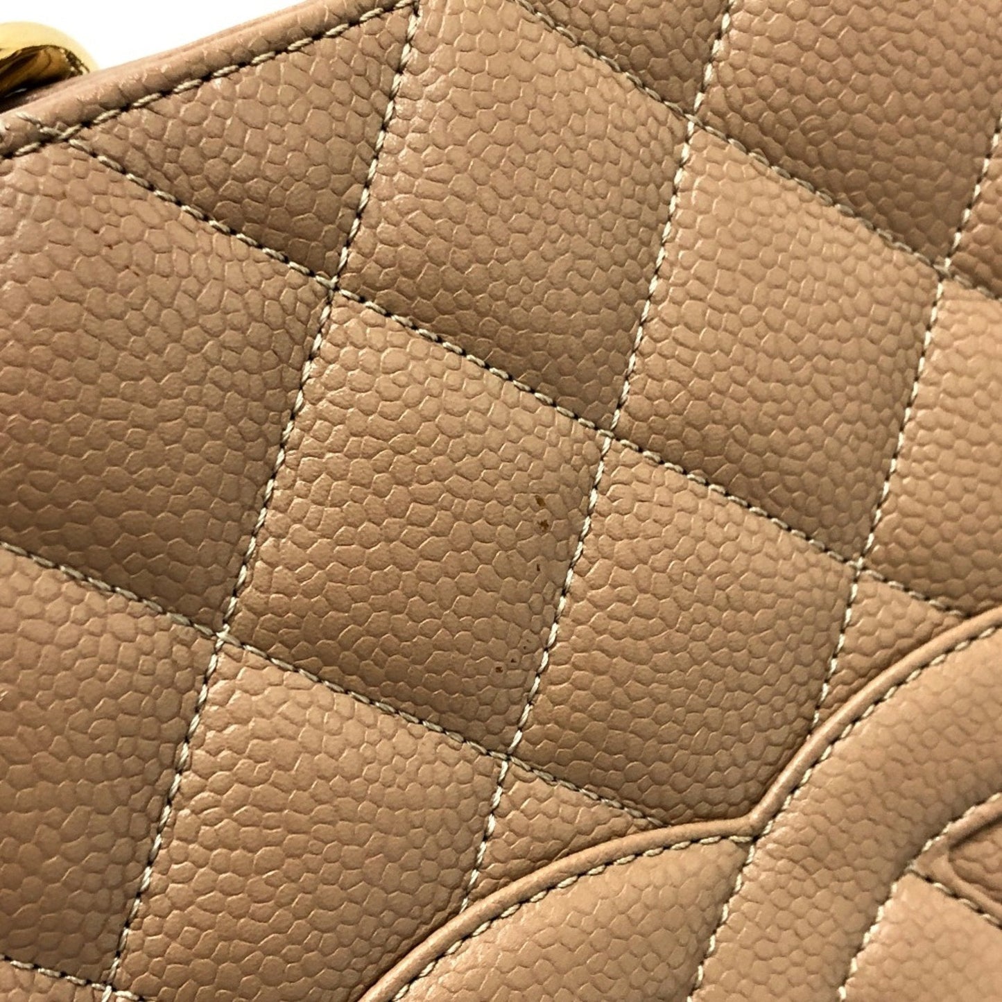 Chanel Classic Jumbo Tote Bag Beige Quilted Leather