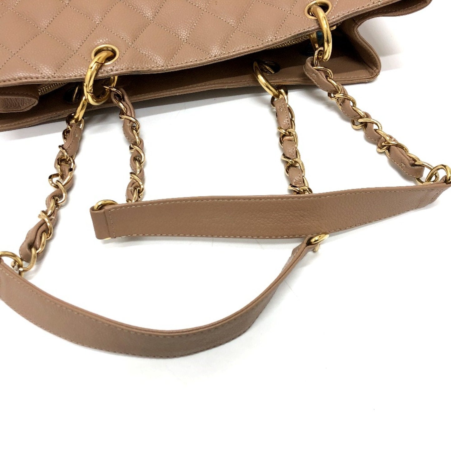 Chanel Classic Jumbo Tote Bag Beige Quilted Leather