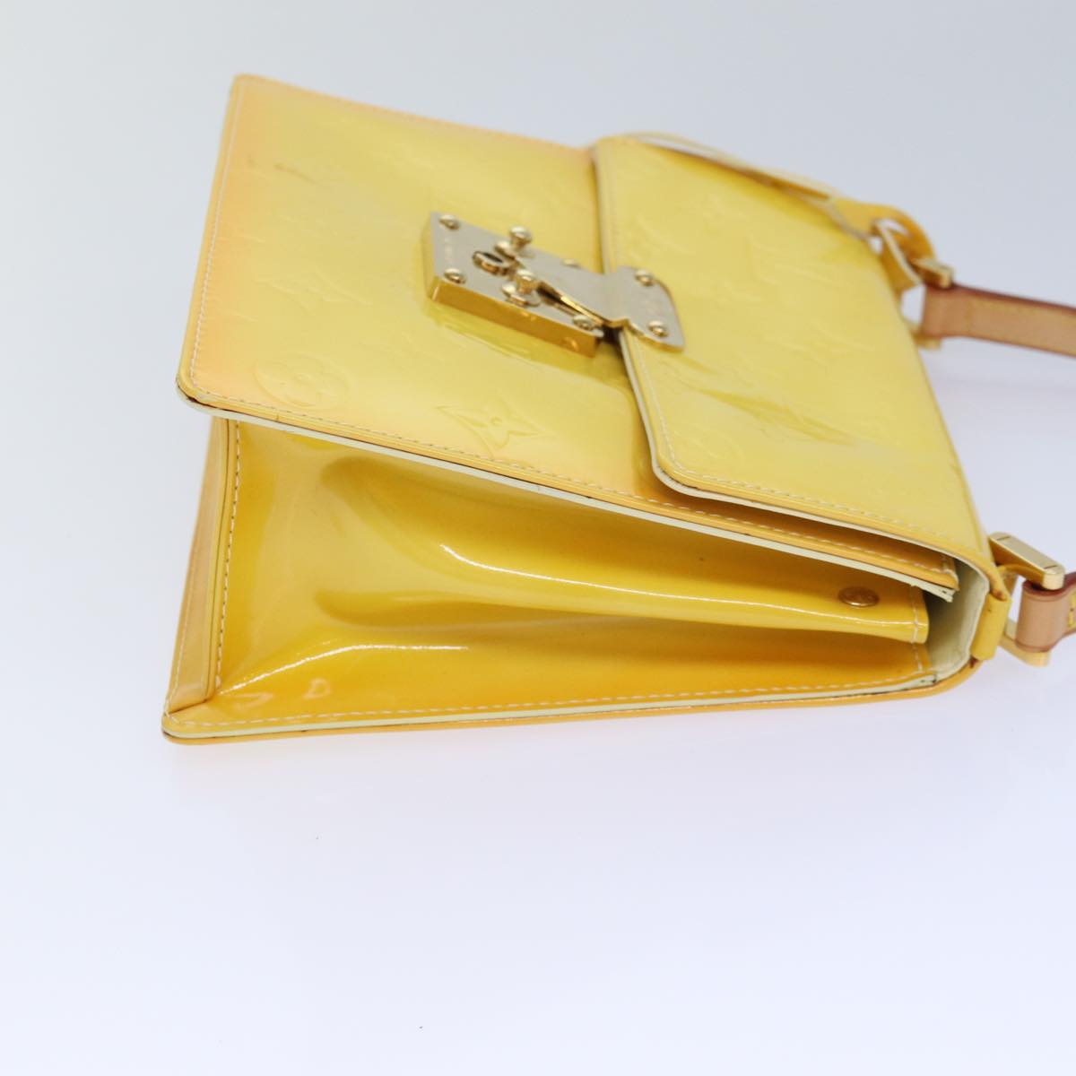 Lockit Patent Leather Handbag Yellow