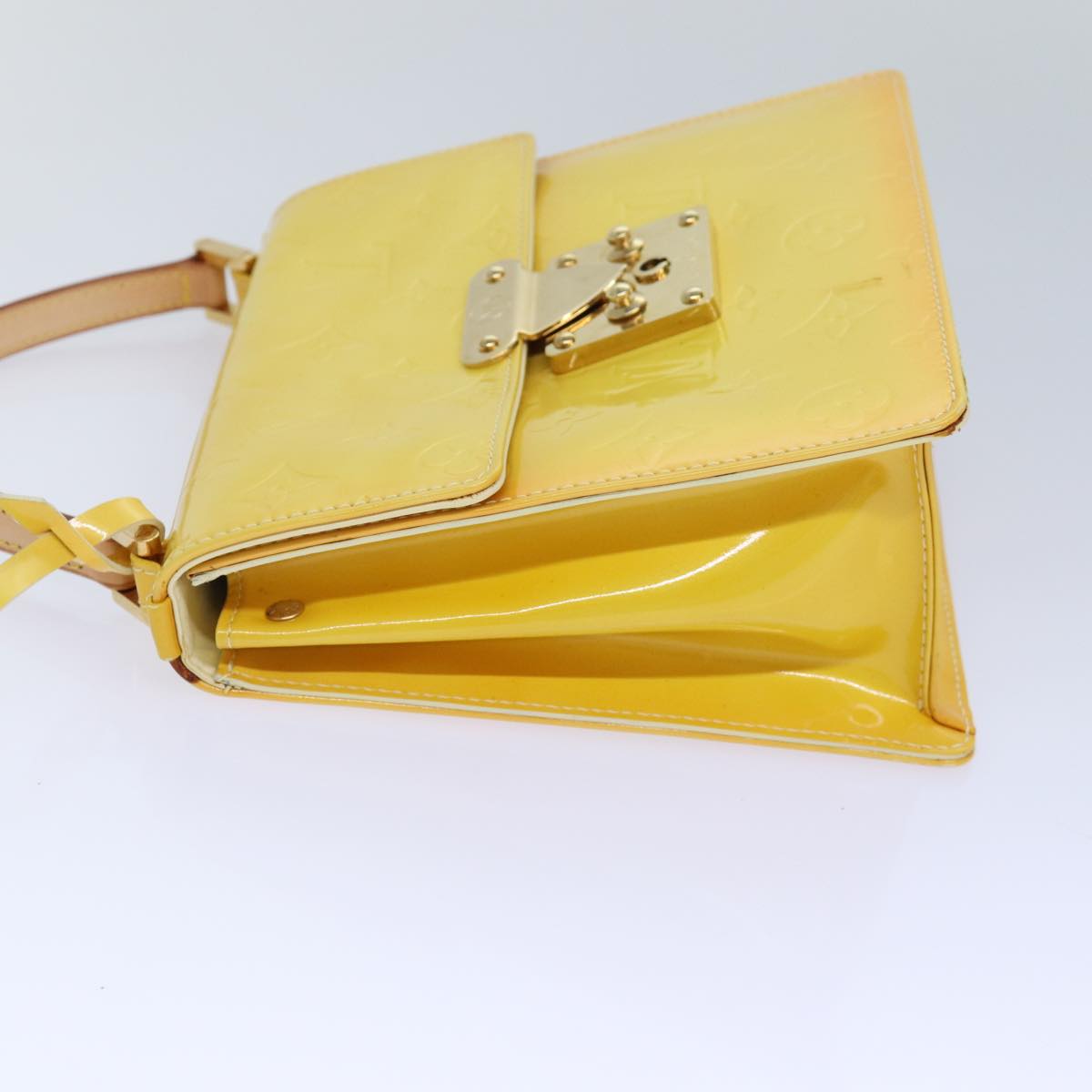 Lockit Patent Leather Handbag Yellow