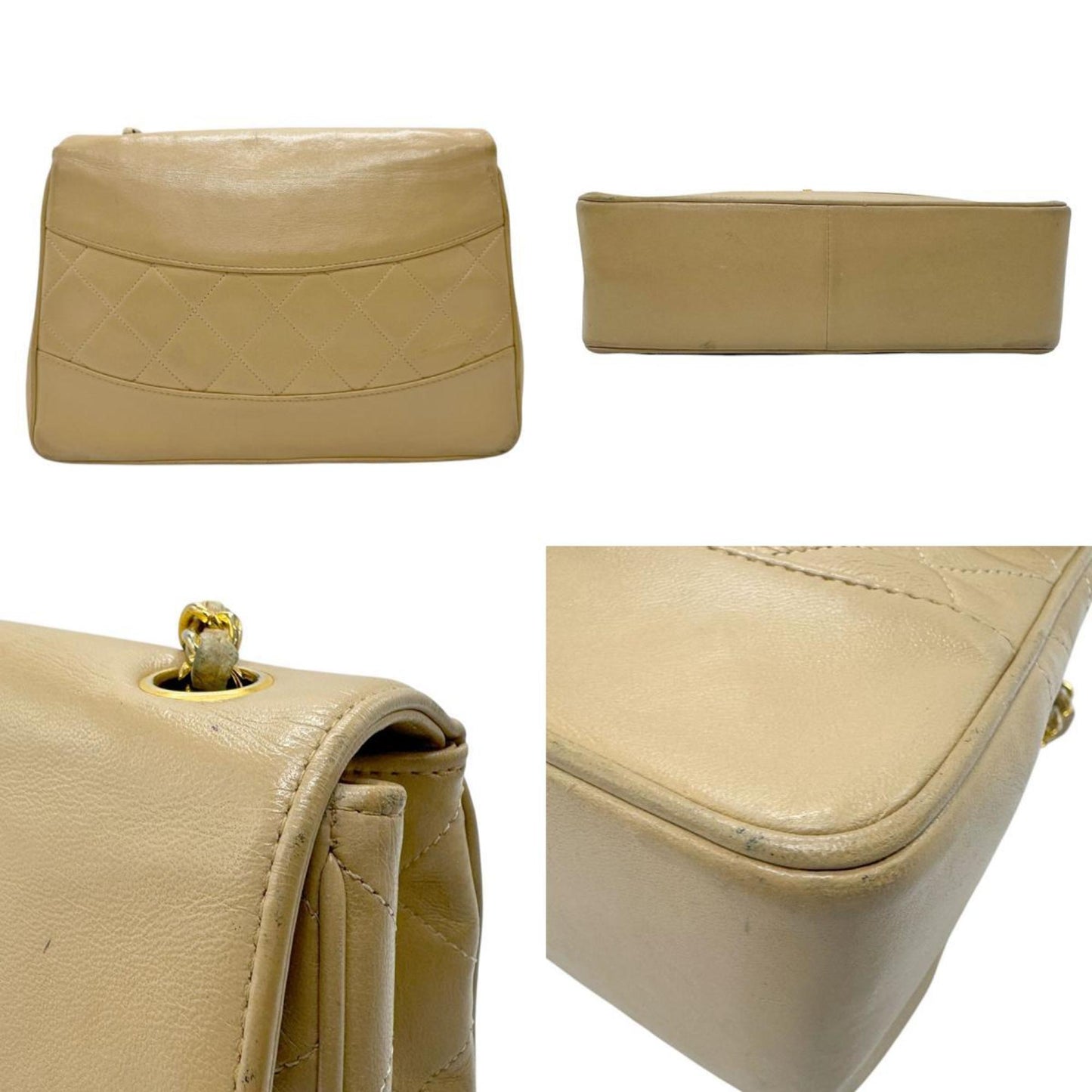 Chanel Classic Flap Bag Beige Lambskin