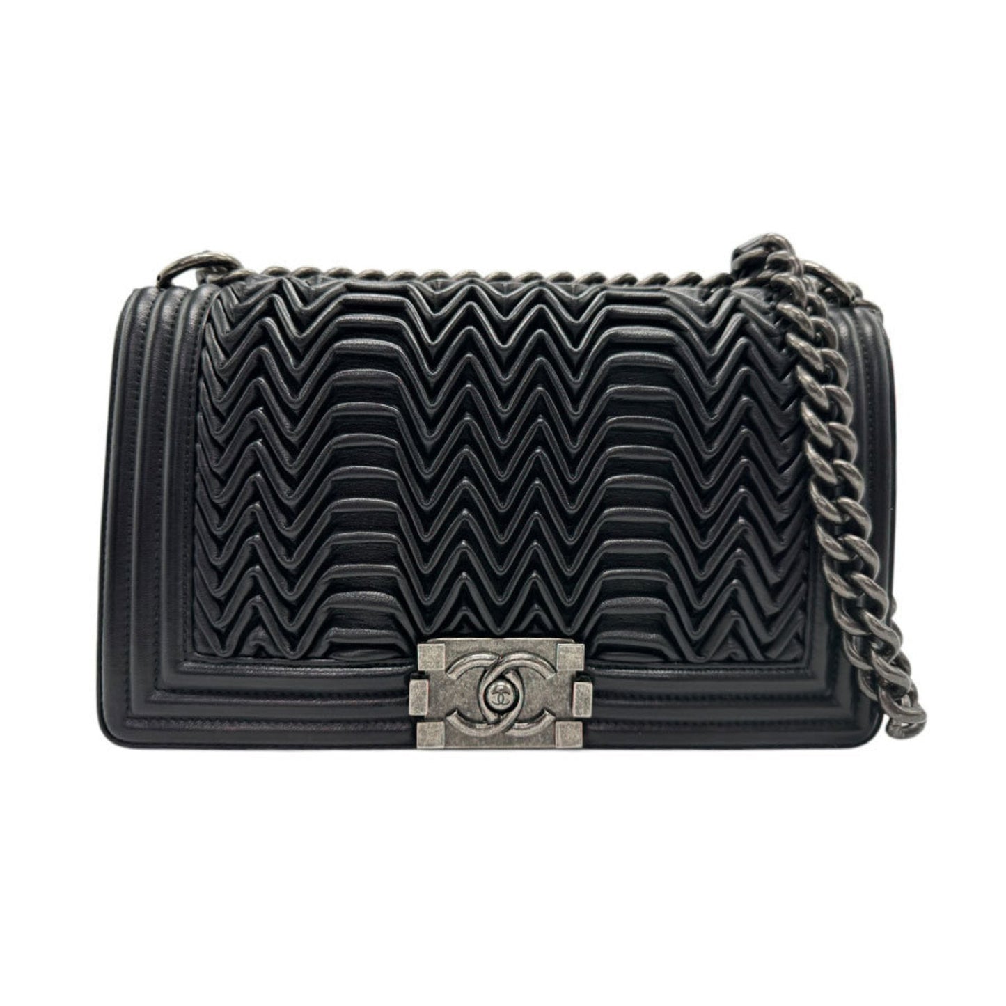 Chanel Boy Bag Chevron Quilted Lambskin