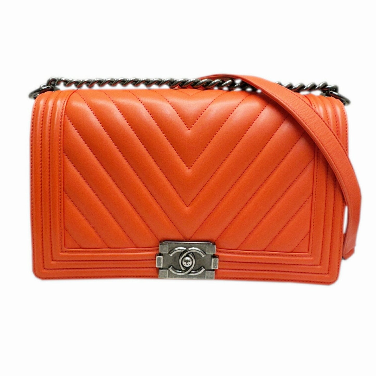Chanel Boy Chanel Chevron Quilted Lambskin Bag