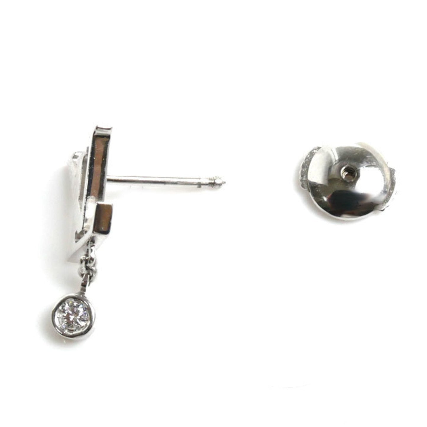 LV Initials Silver Earrings