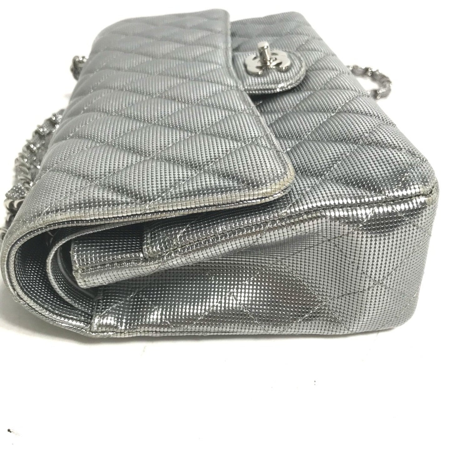 Chanel Classic Flap Bag Metallic Silver