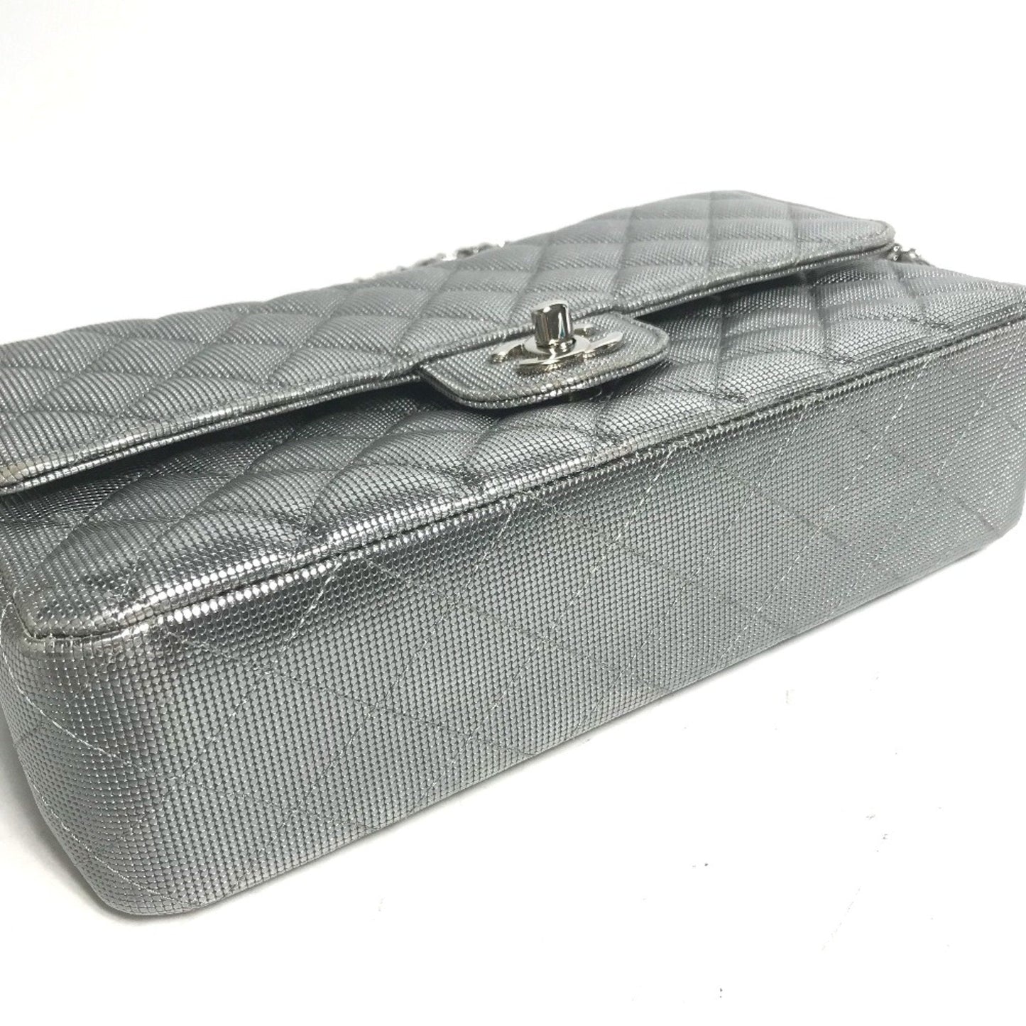 Chanel Classic Flap Bag Metallic Silver