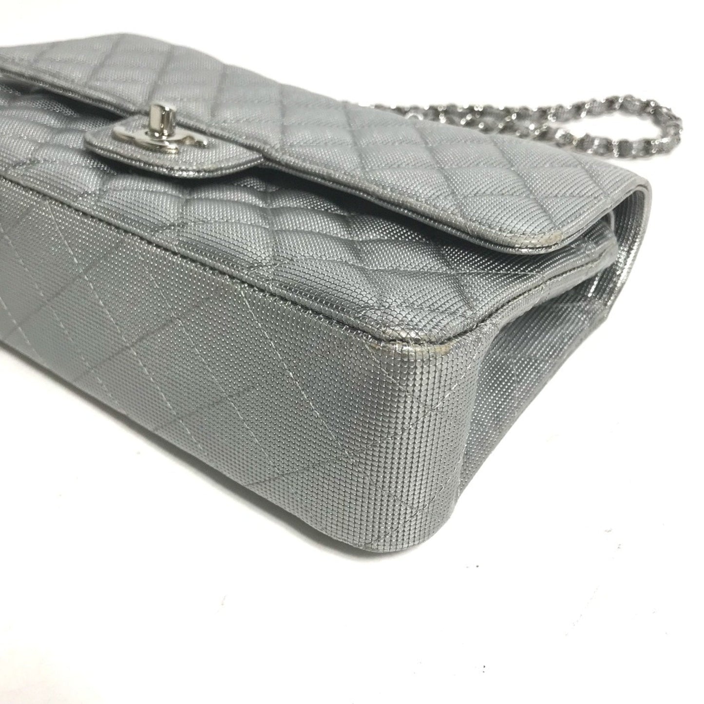 Chanel Classic Flap Bag Metallic Silver