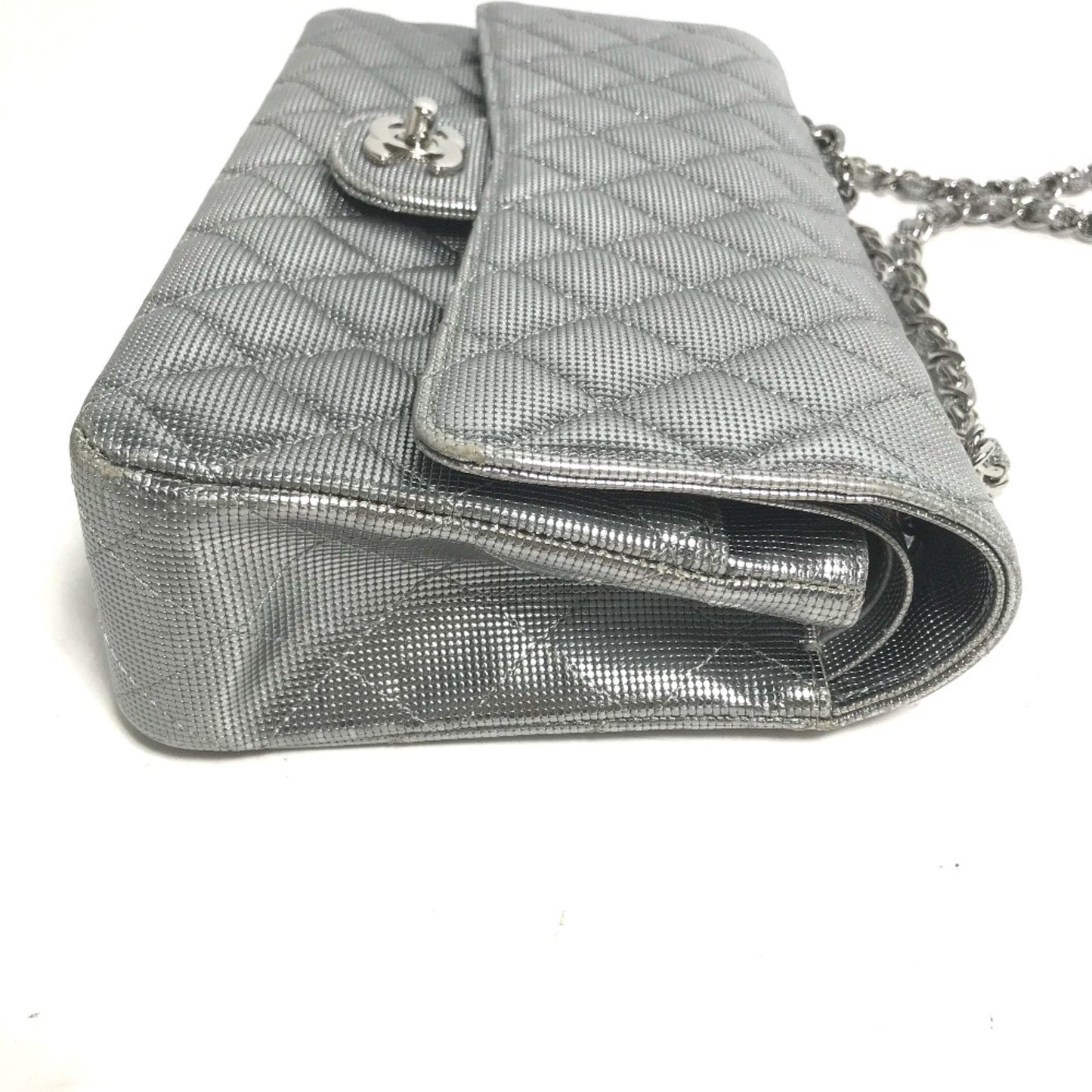 Chanel Classic Flap Bag Metallic Silver