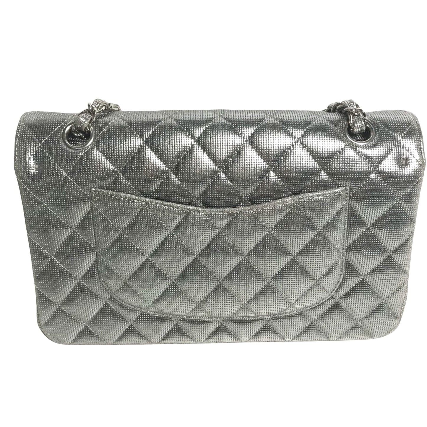 Chanel Classic Flap Bag Metallic Silver