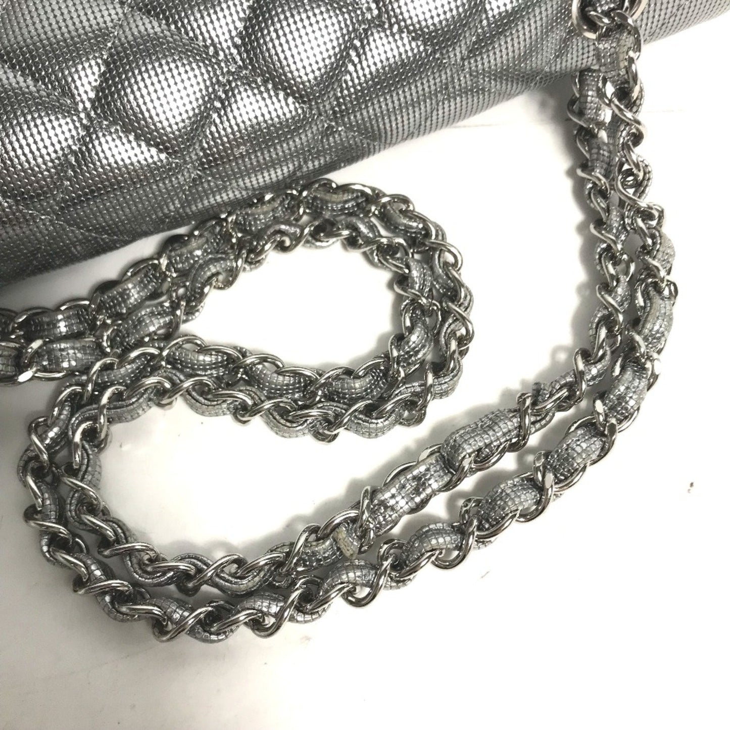 Chanel Classic Flap Bag Metallic Silver