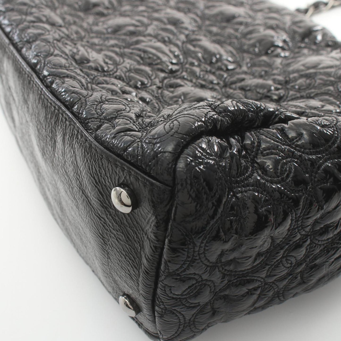 Chanel Quilted Patent Leather Chain Bag