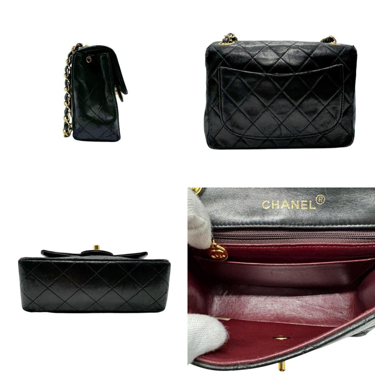 Chanel Mini Classic Flap Bag Black Lambskin