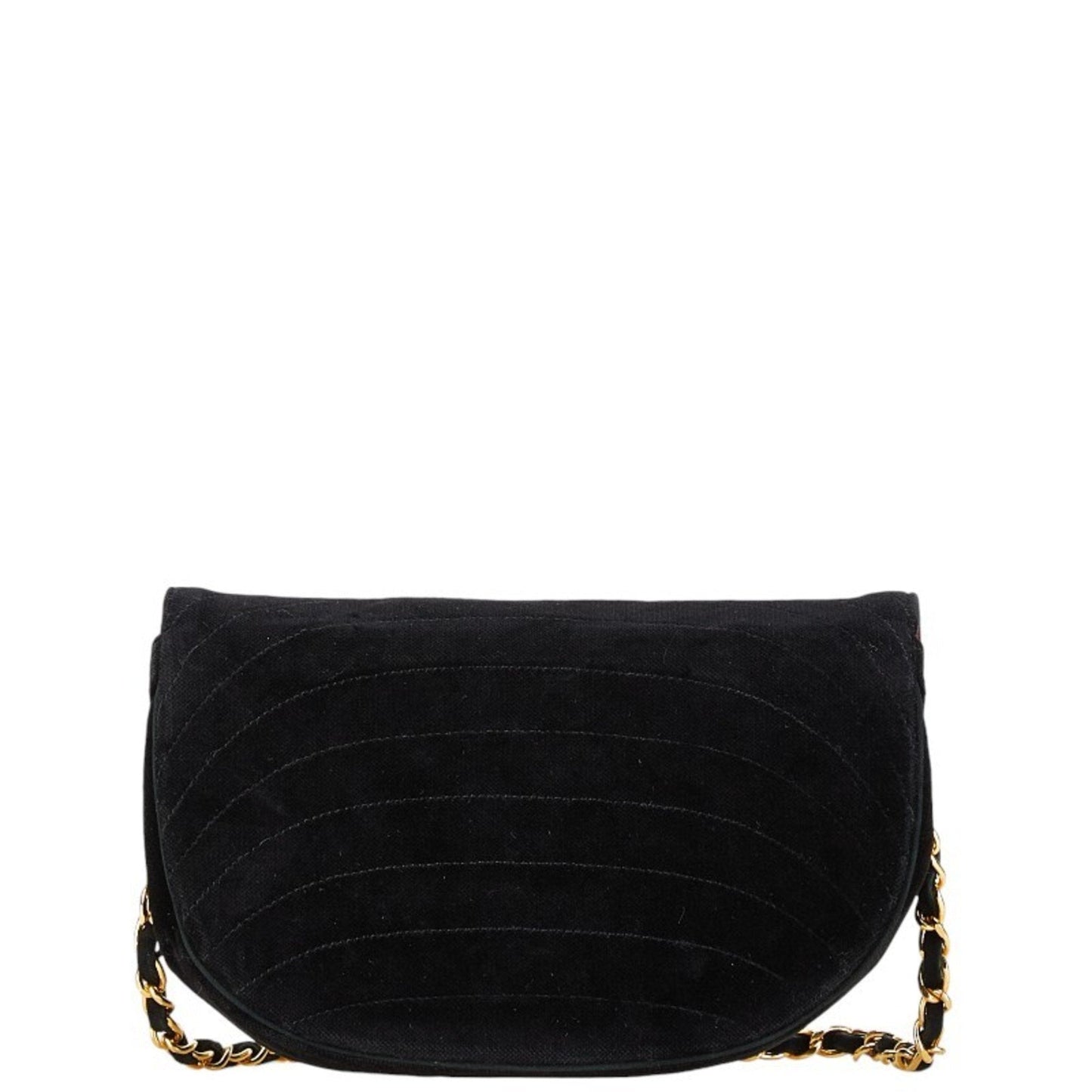 Chanel Velvet Quilted Shoulder Bag Classic Flap