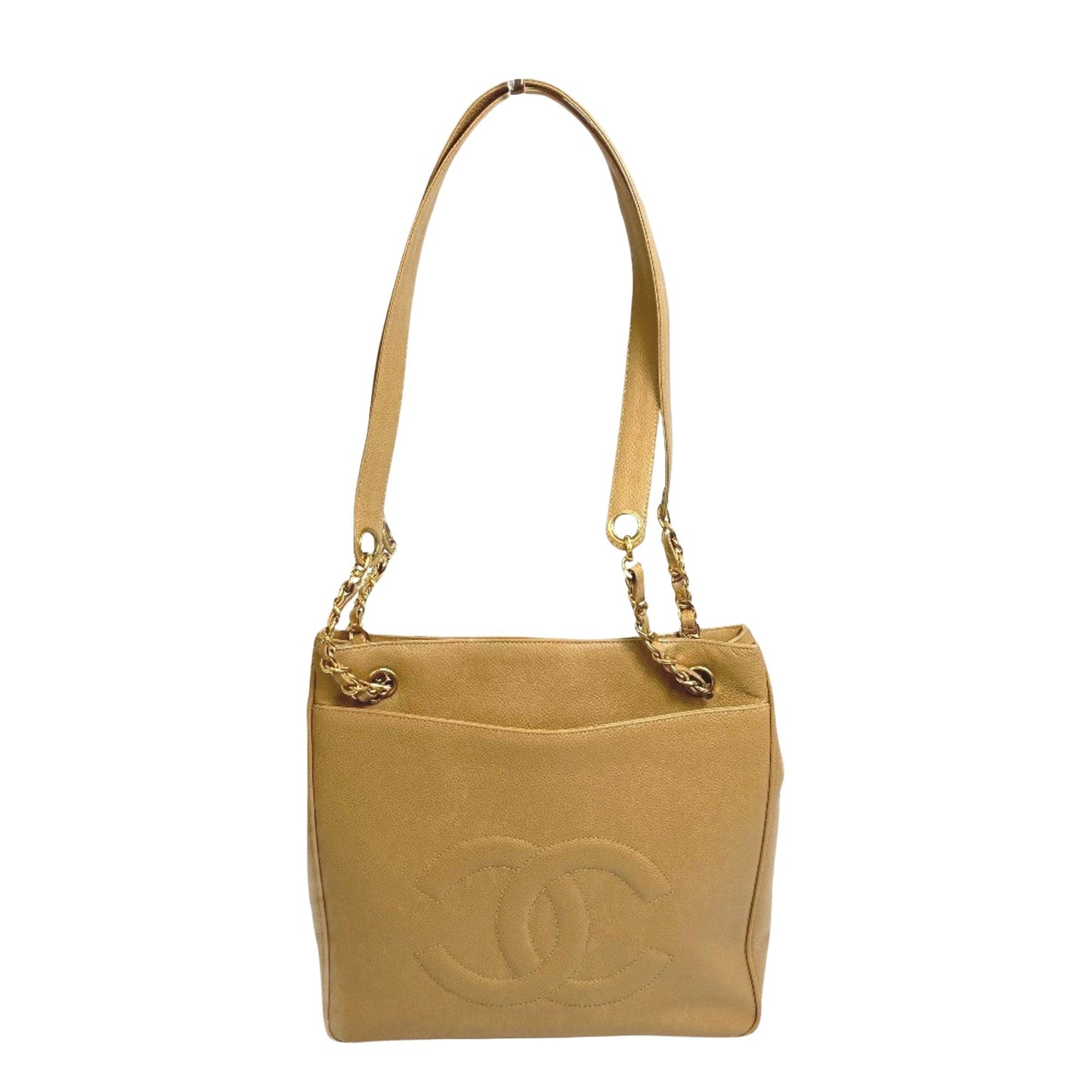 Chanel Classic Flap Bag Beige Leather
