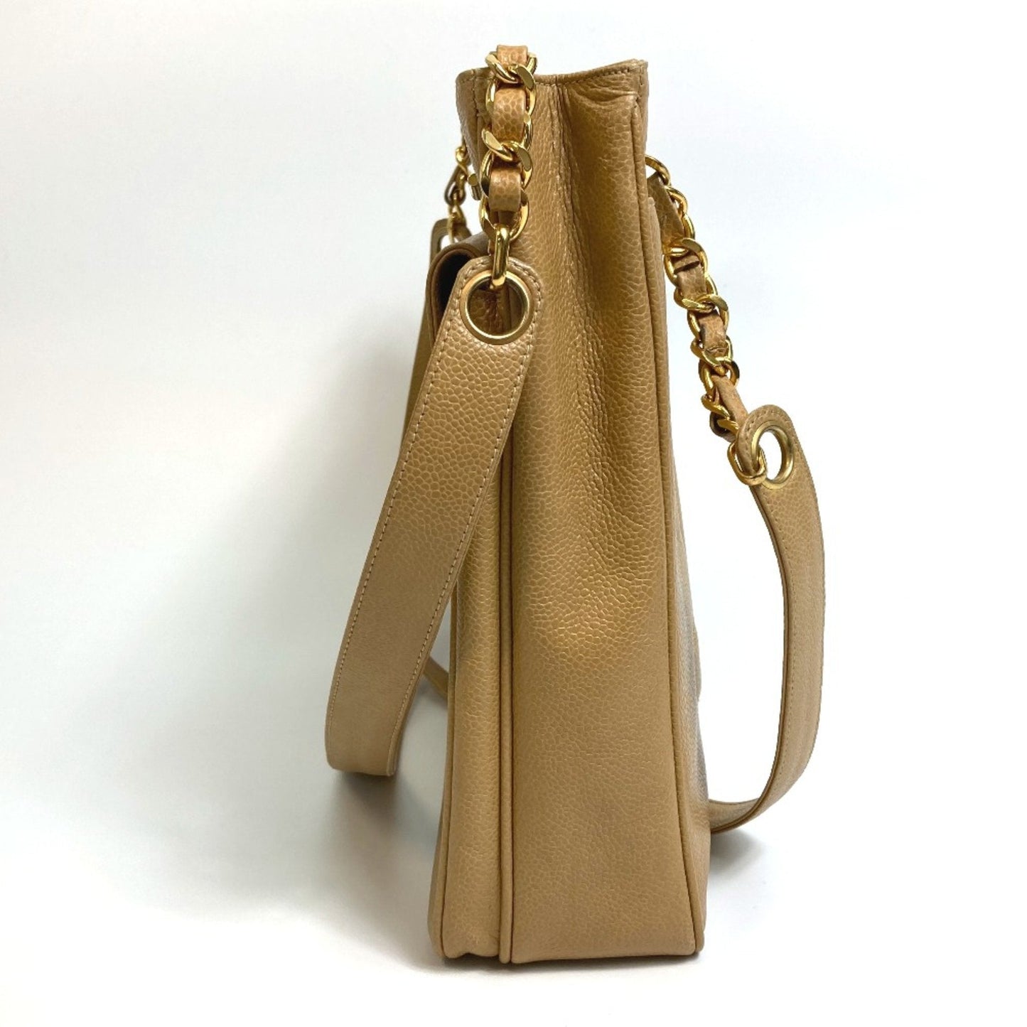 Chanel Classic Flap Bag Beige Leather