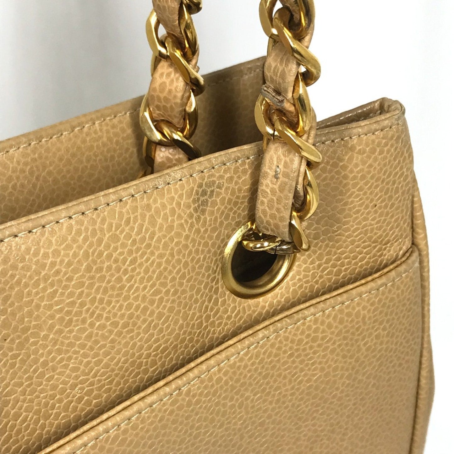 Chanel Classic Flap Bag Beige Leather