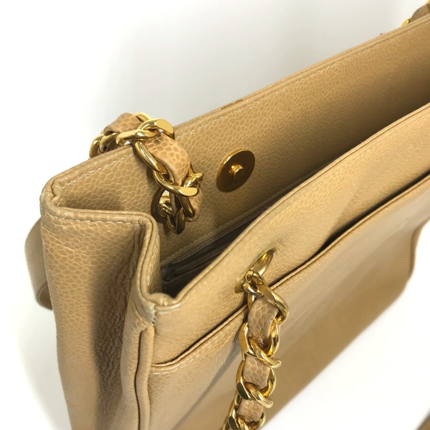 Chanel Classic Flap Bag Beige Leather