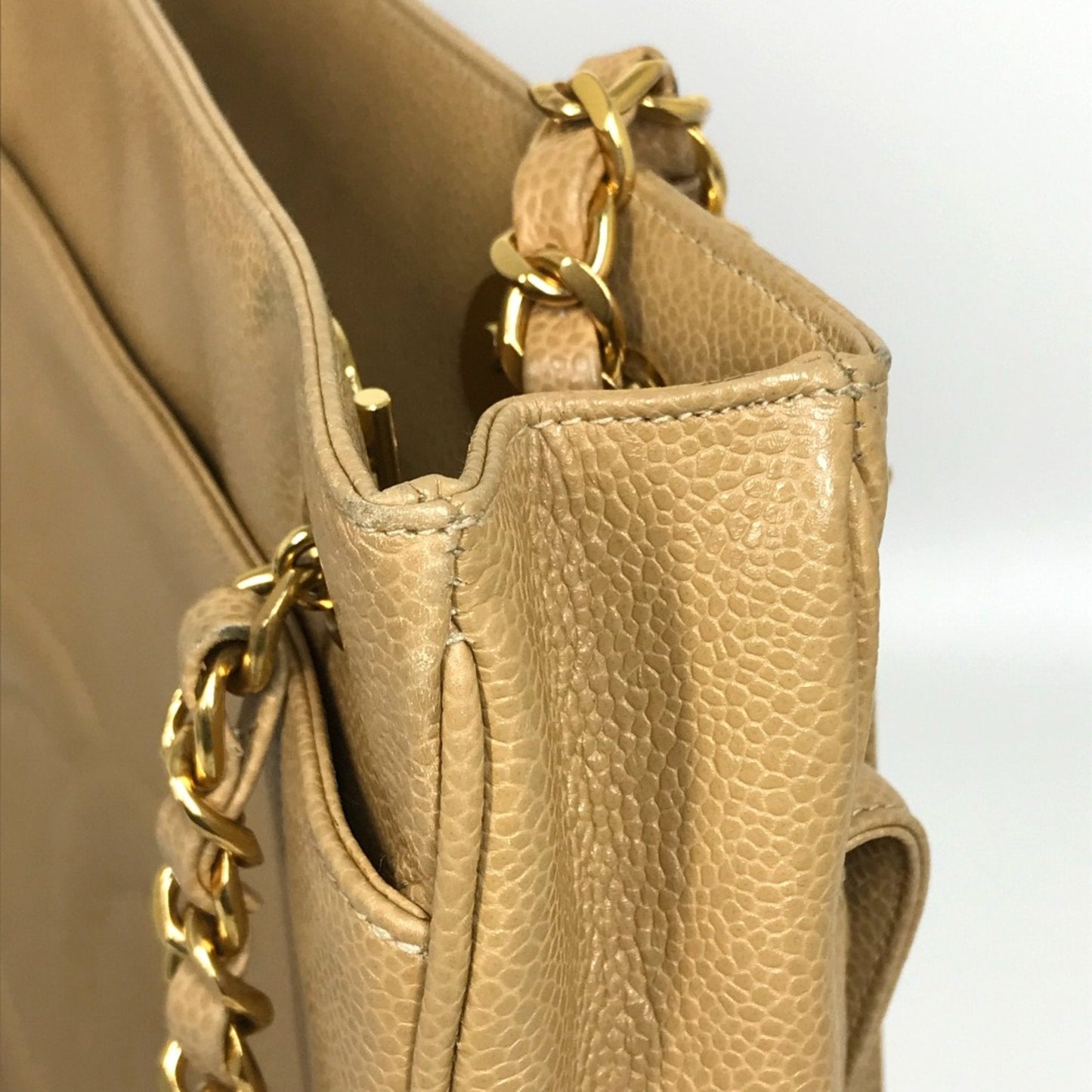 Chanel Classic Flap Bag Beige Leather