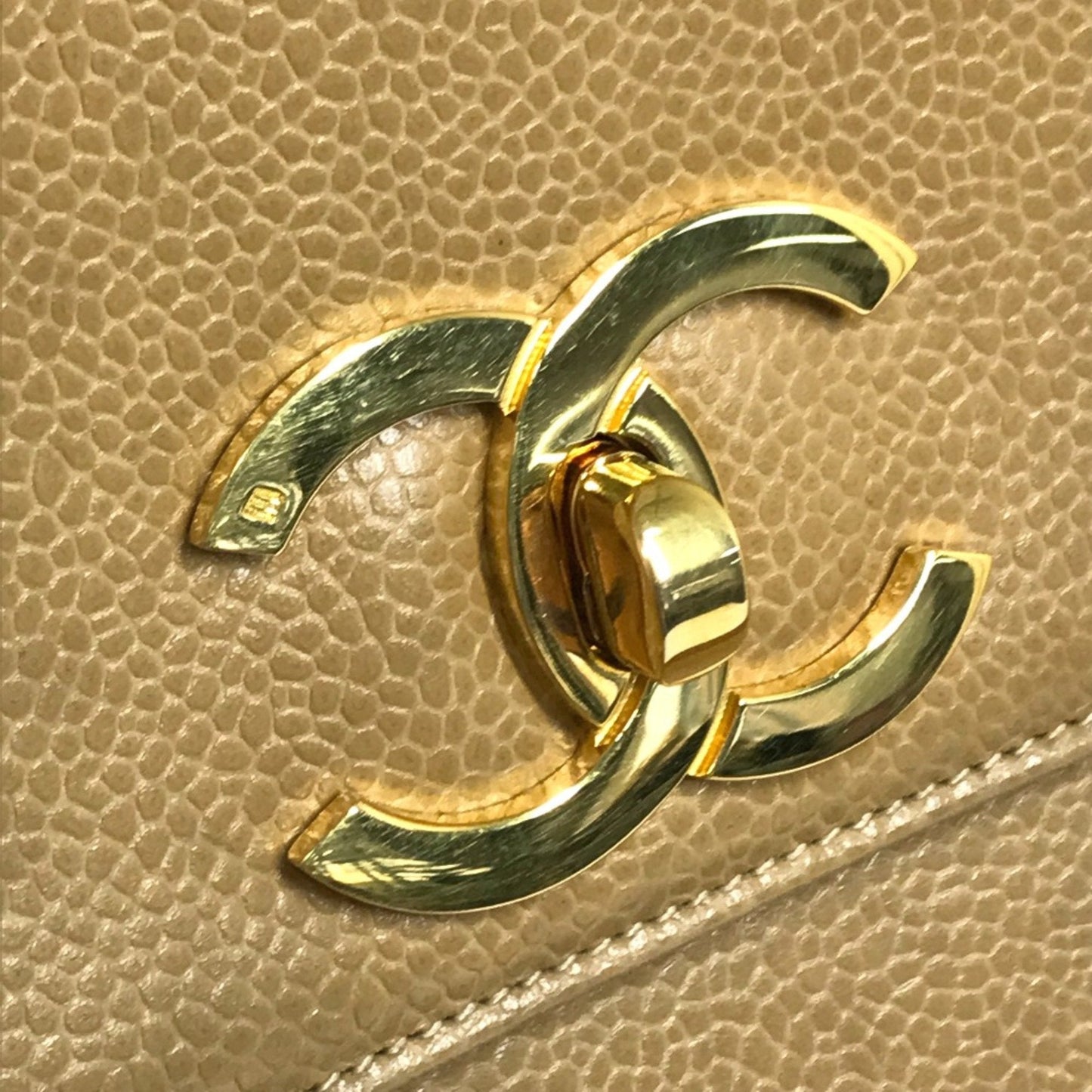 Chanel Classic Flap Bag Beige Leather