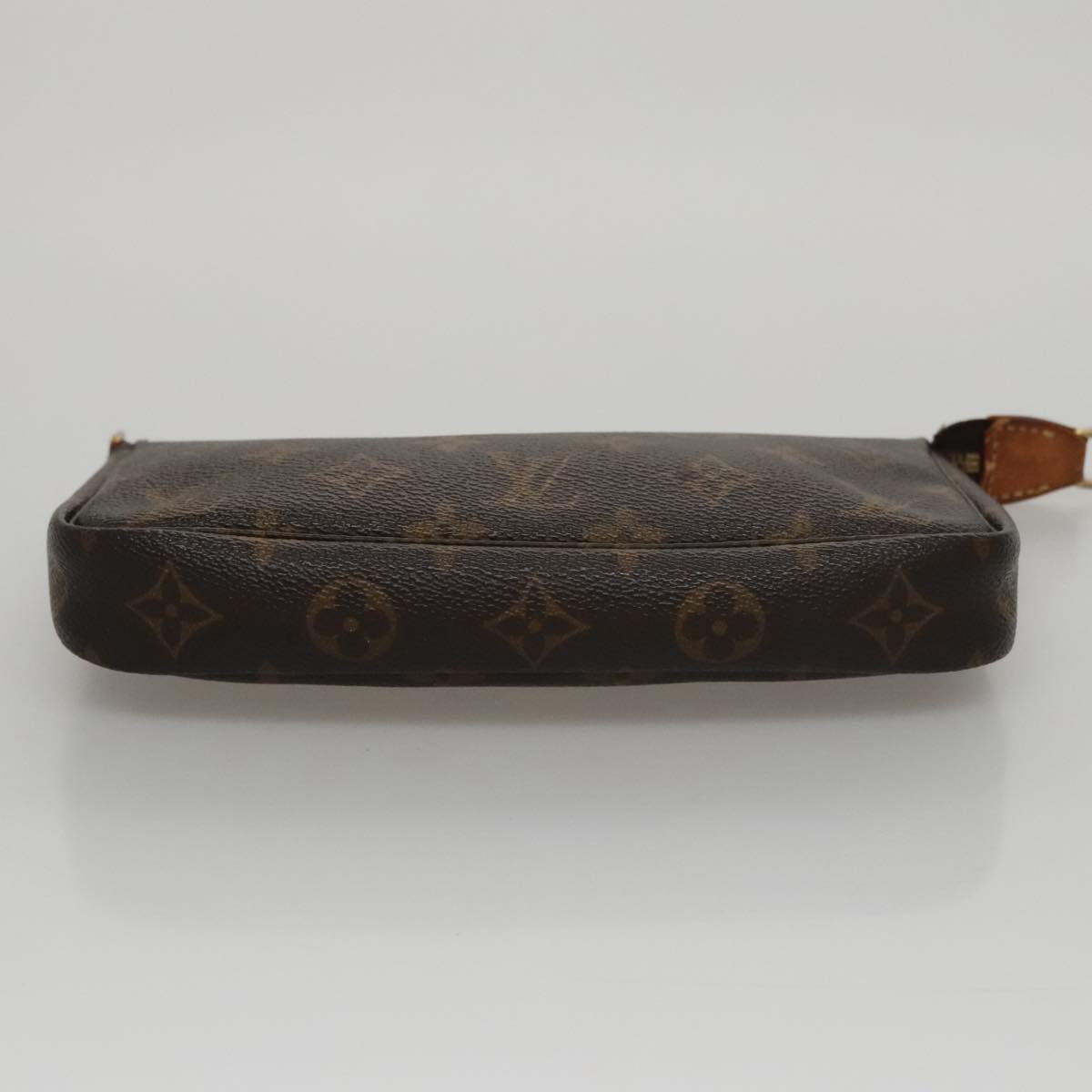 Canvas Pochette Accessoire with Metal Fittings and Handle Detailing