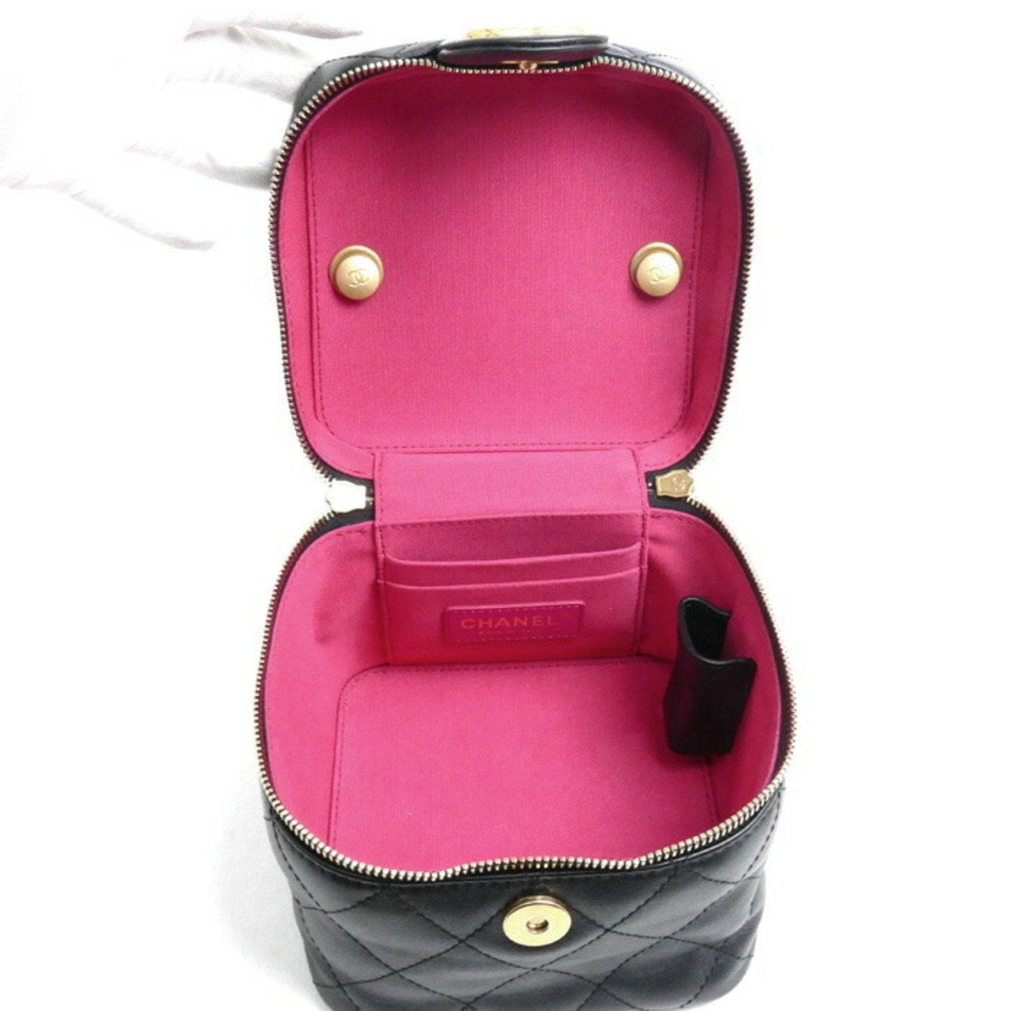 Chanel Chanel Vanity Case Quilted Leather Bag