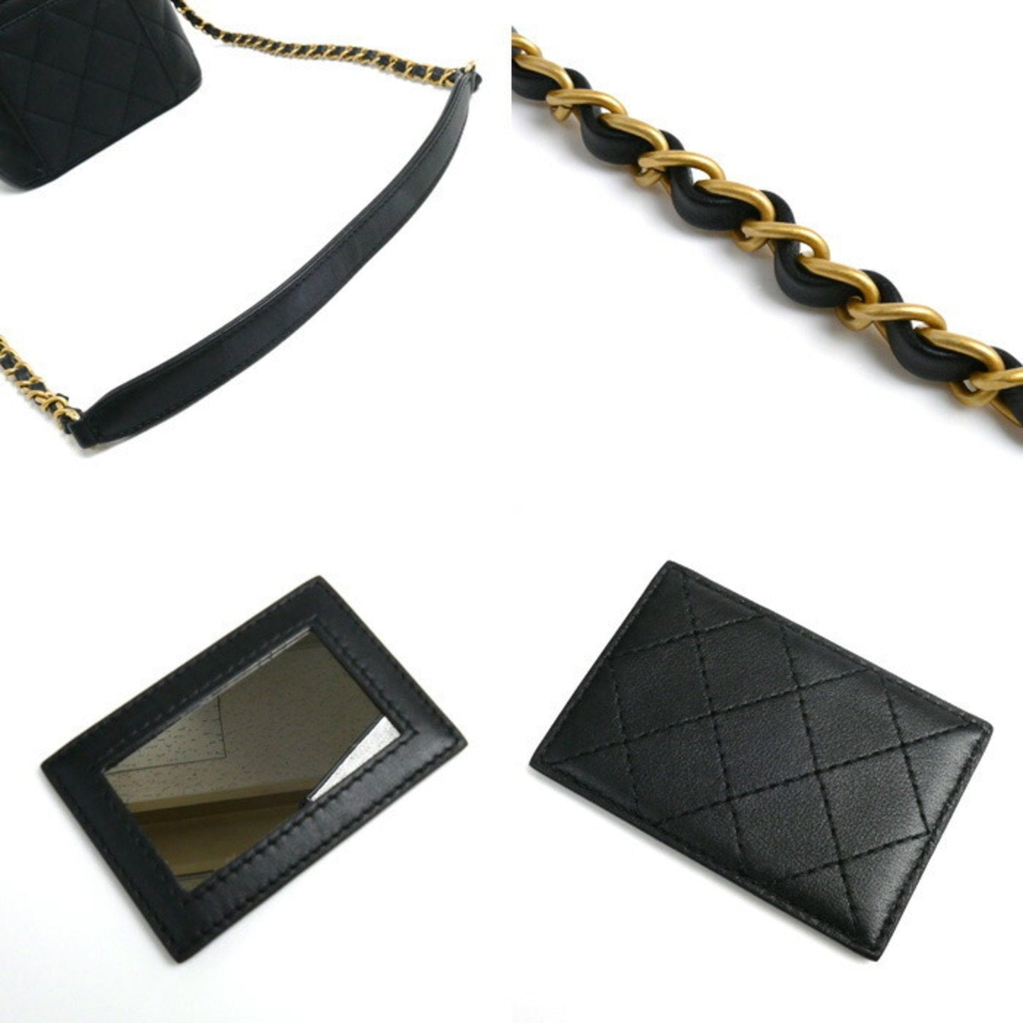 Chanel Chanel Vanity Case Quilted Leather Bag
